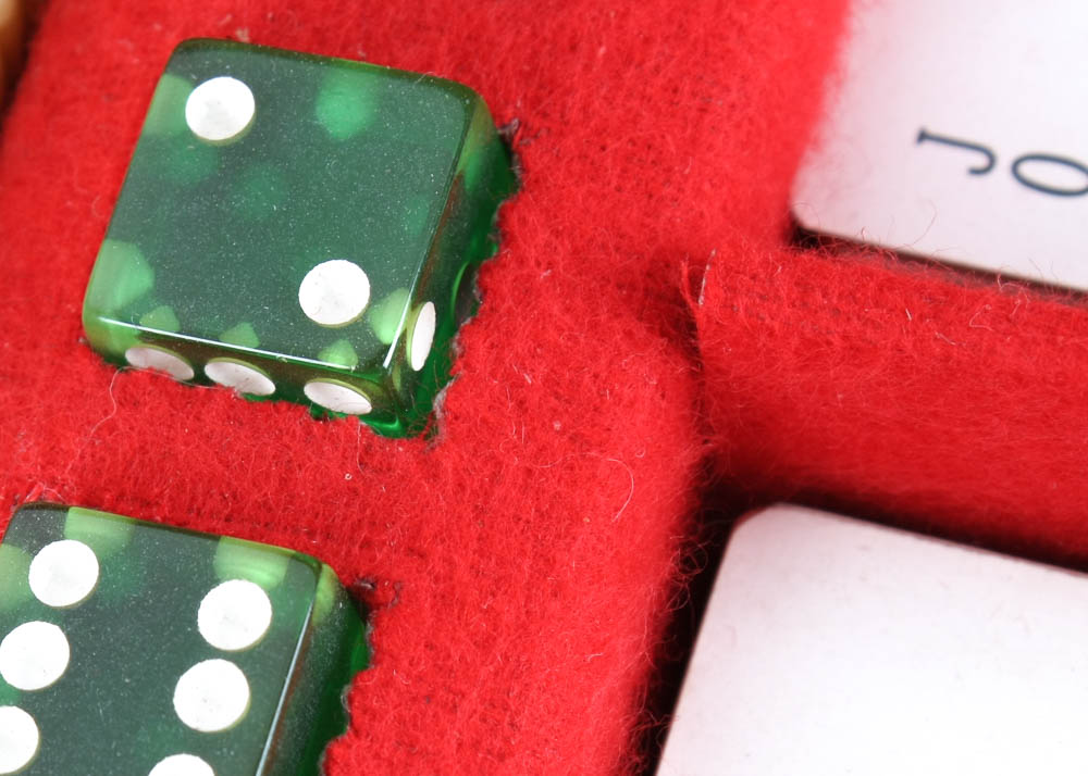 Vintage Table Game Box with Folk Art Game Board