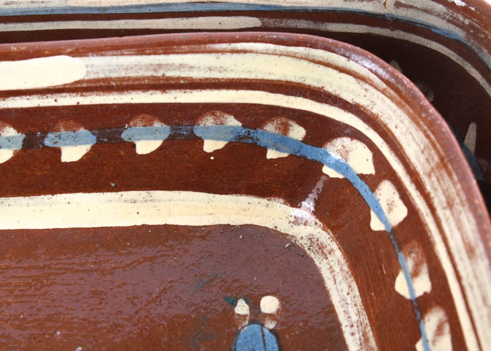 Set of Three Handpainted Mexican Glazed Dishes