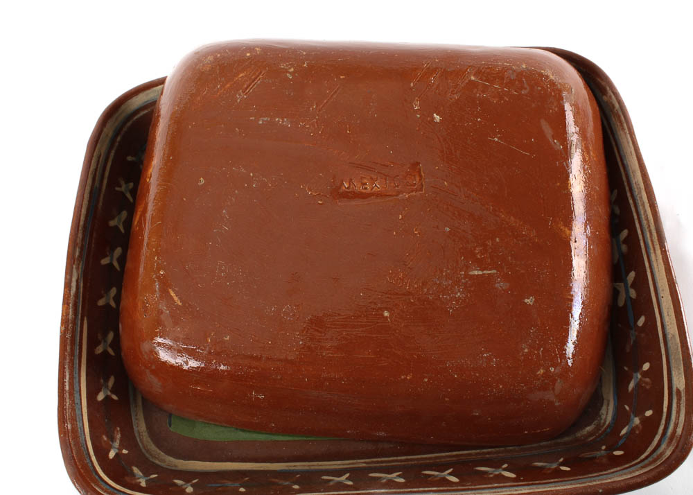 Set of Three Handpainted Mexican Glazed Dishes