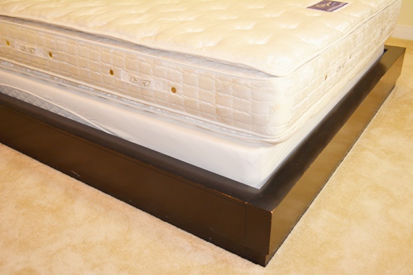 Z Gallerie King Black/Brown Platform Bed