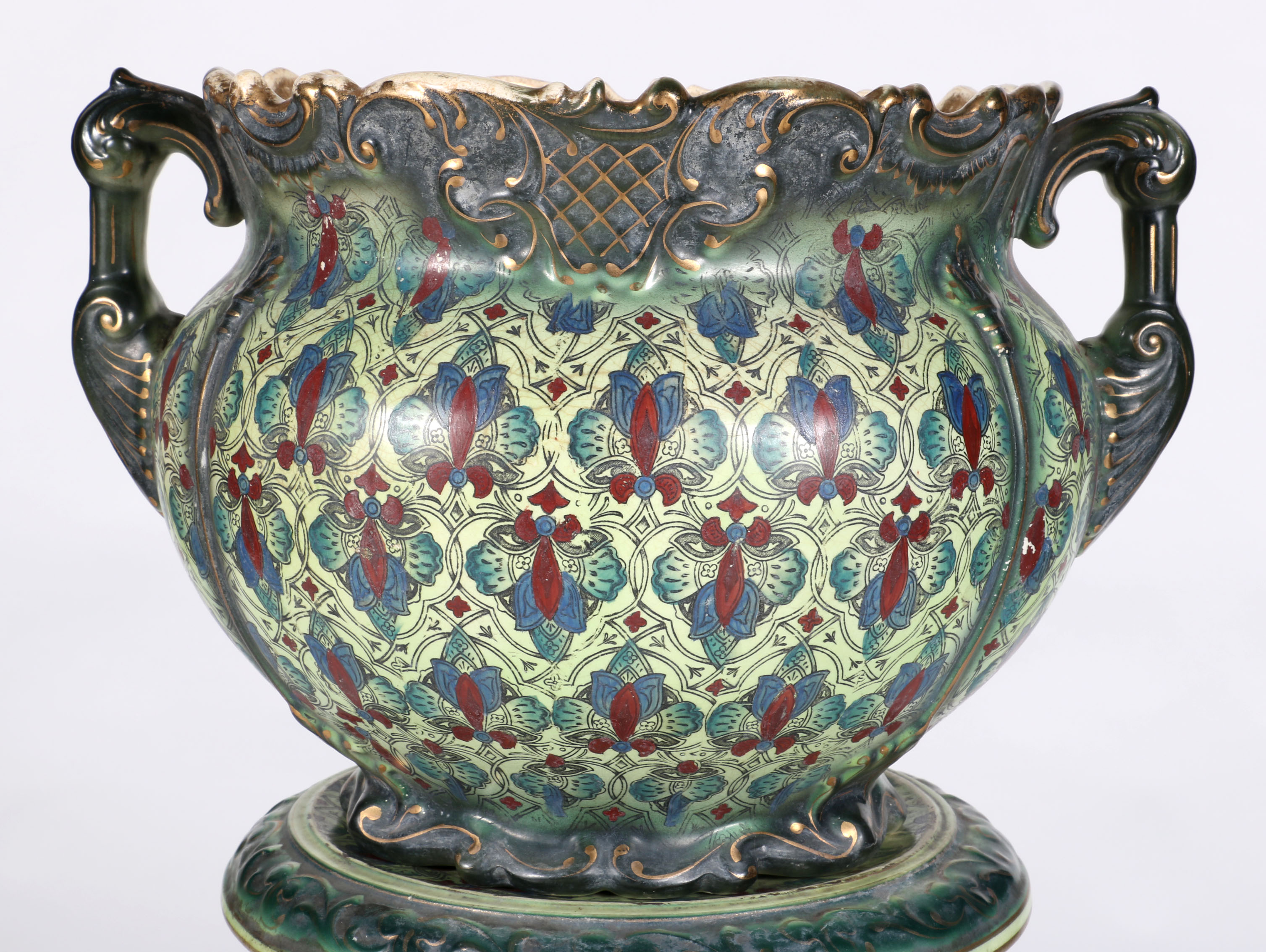 Vintage D. F. Haynes Decorative Jardiniere and Pedestal