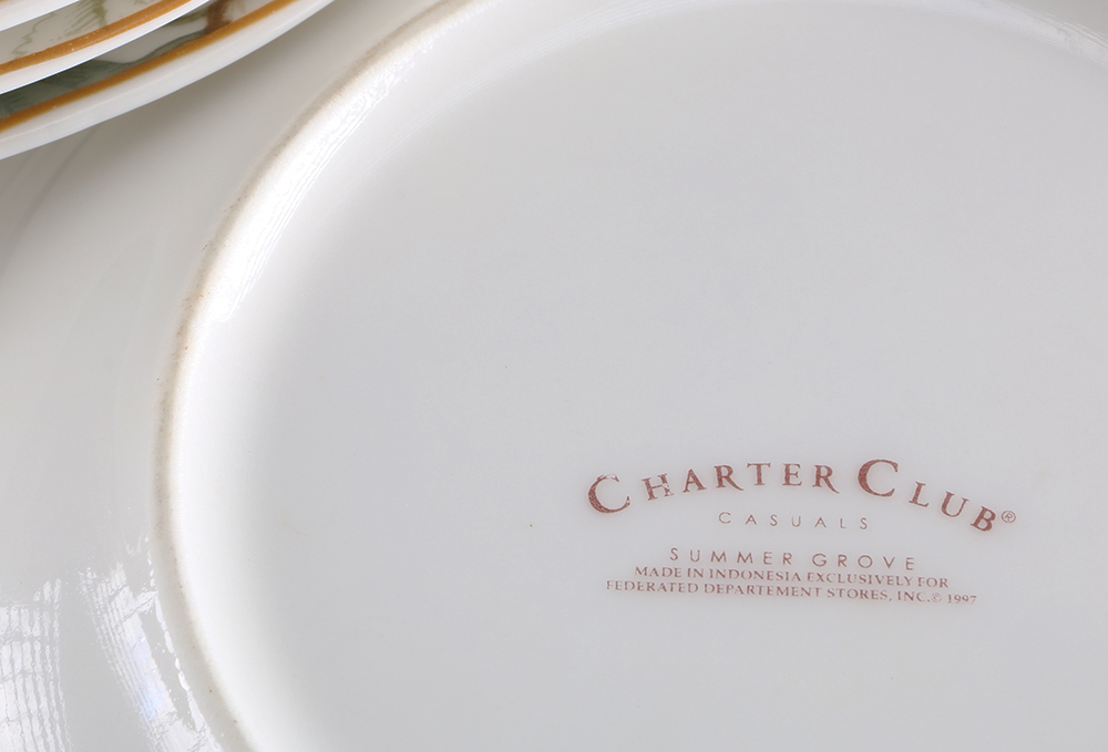 Charter Club "Summer Grove" Dishes