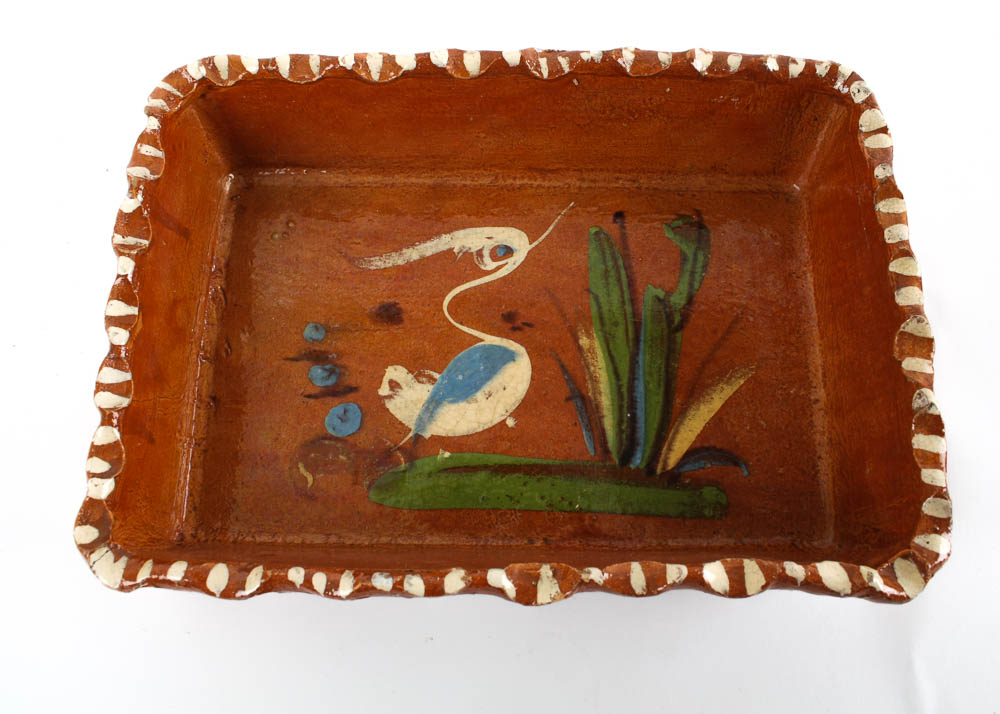 Set of Three Hand Painted Oblong Dishes