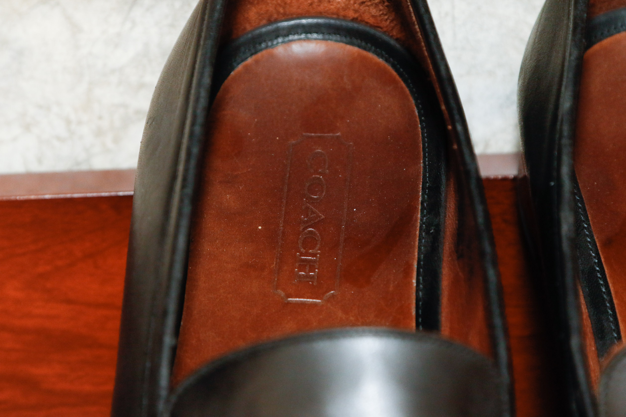 Four Pairs of Men's Loafers Including Coach and Cole Haan