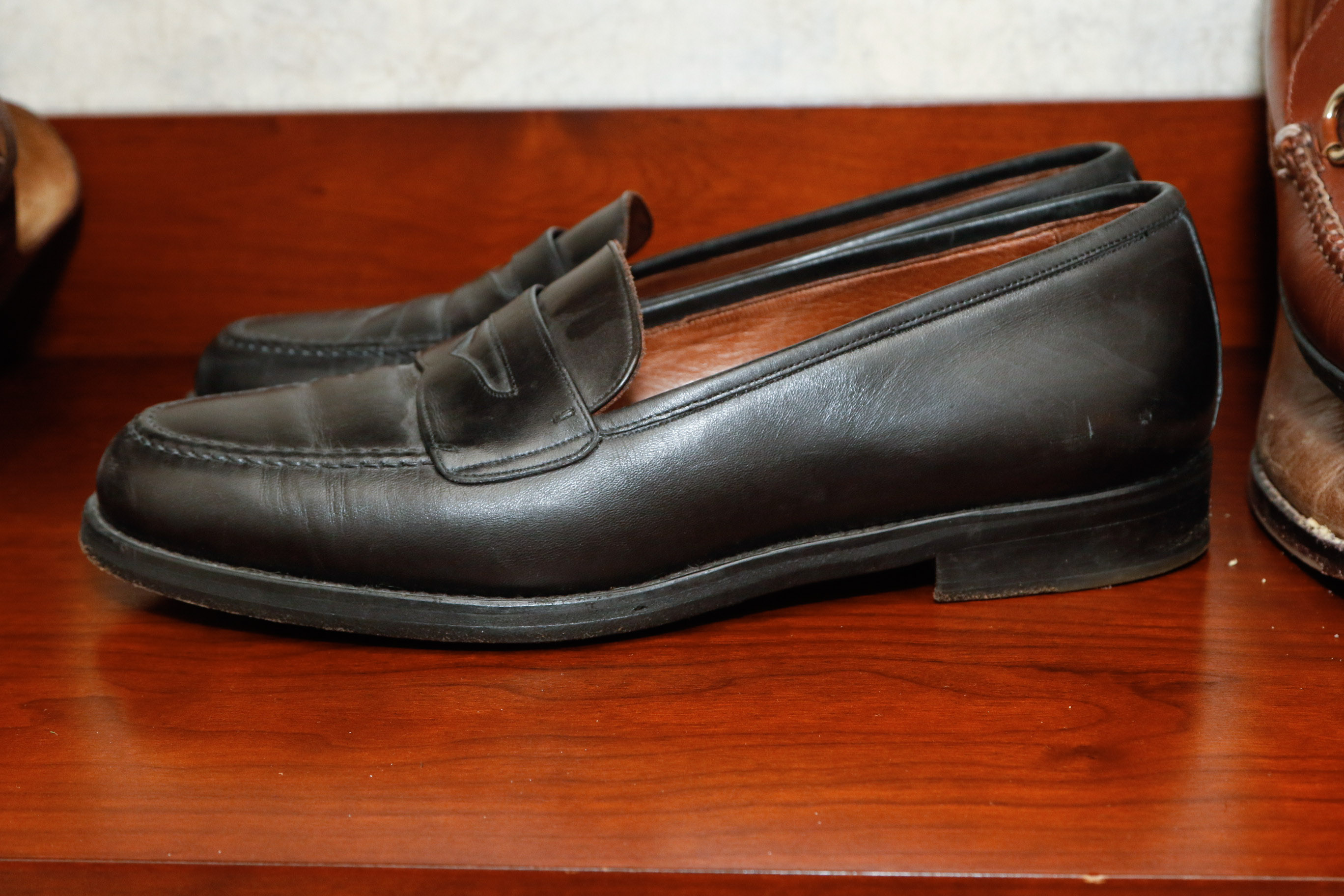 Four Pairs of Men's Loafers Including Coach and Cole Haan
