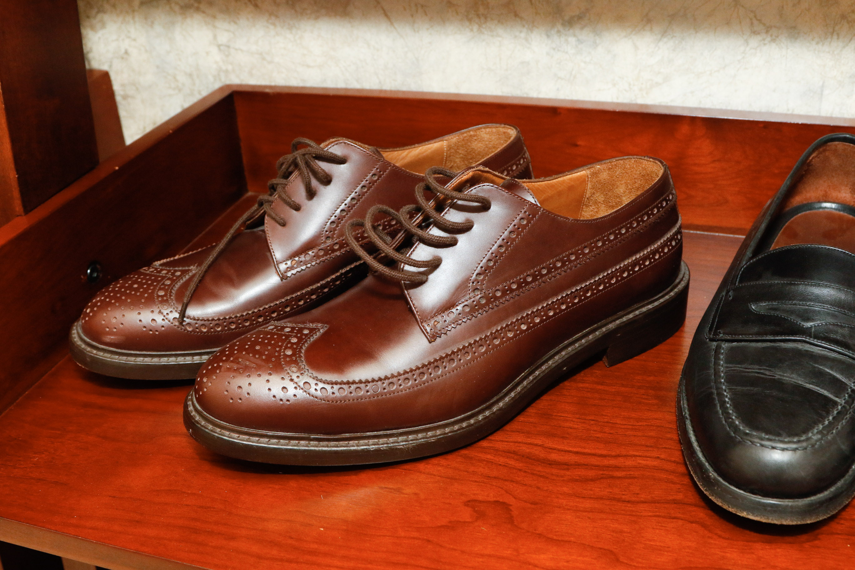 Four Pairs of Men's Loafers Including Coach and Cole Haan