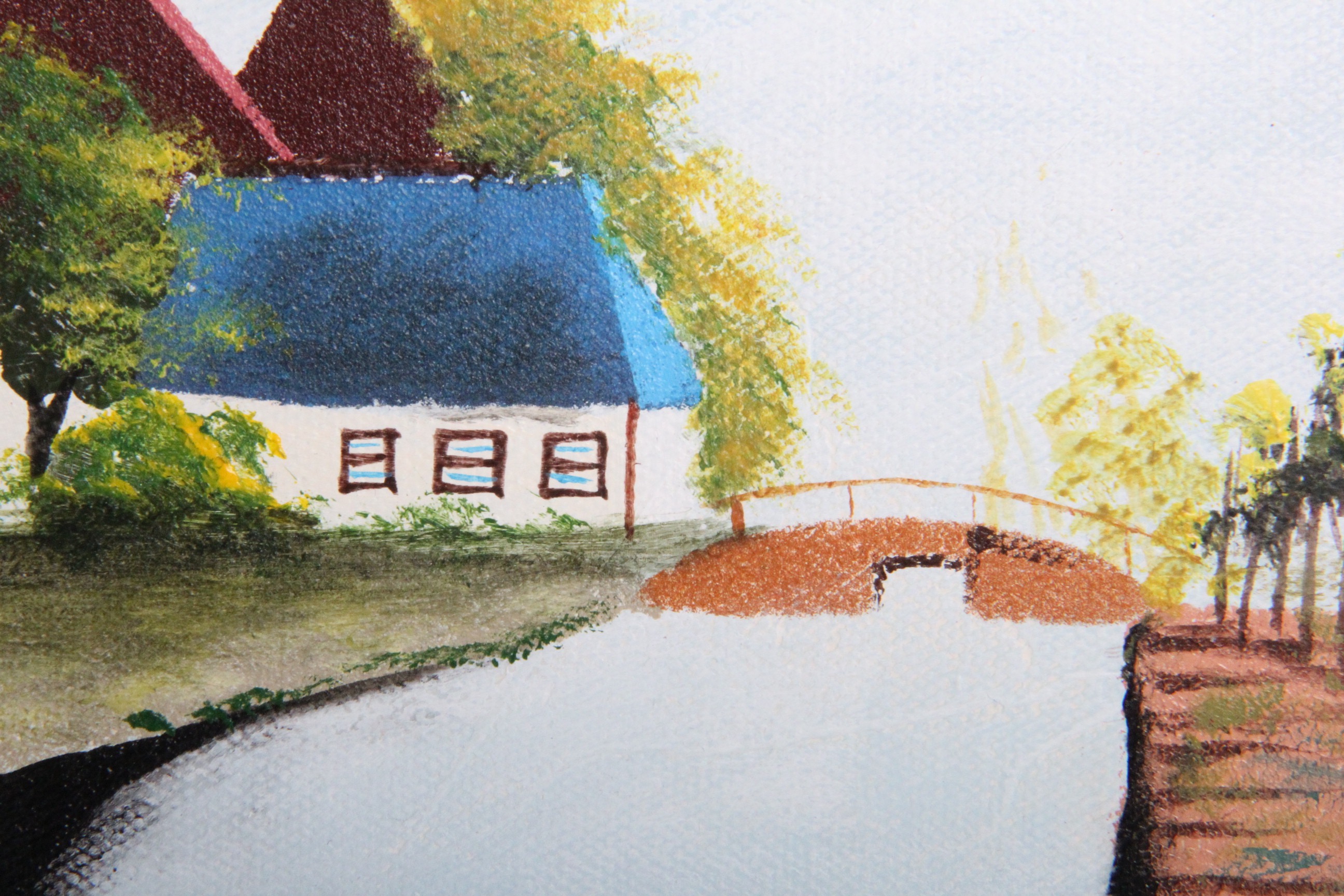 Pair of Laura Belanger French Country Theme Framed Oil Paintings on Canvas