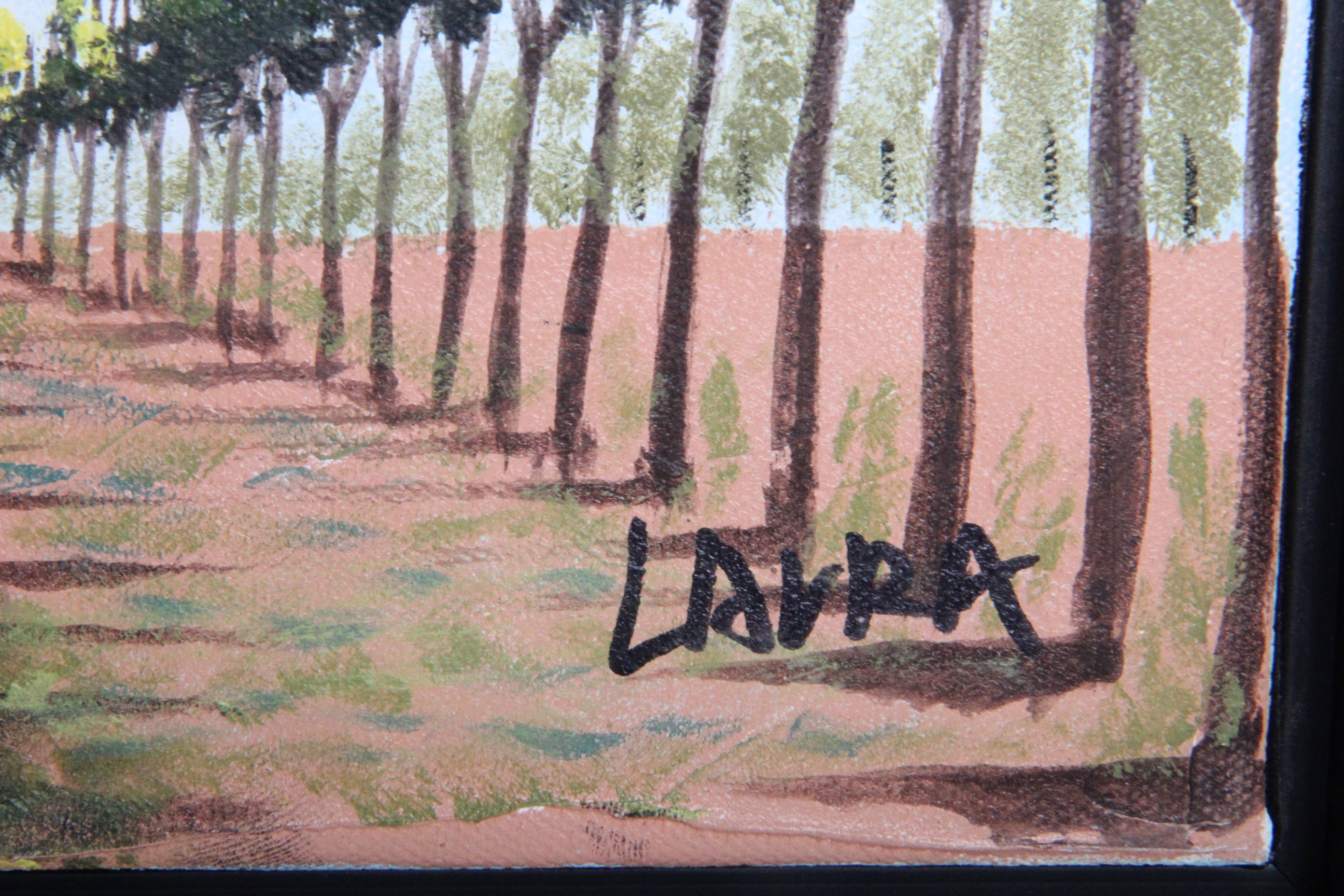 Pair of Laura Belanger French Country Theme Framed Oil Paintings on Canvas