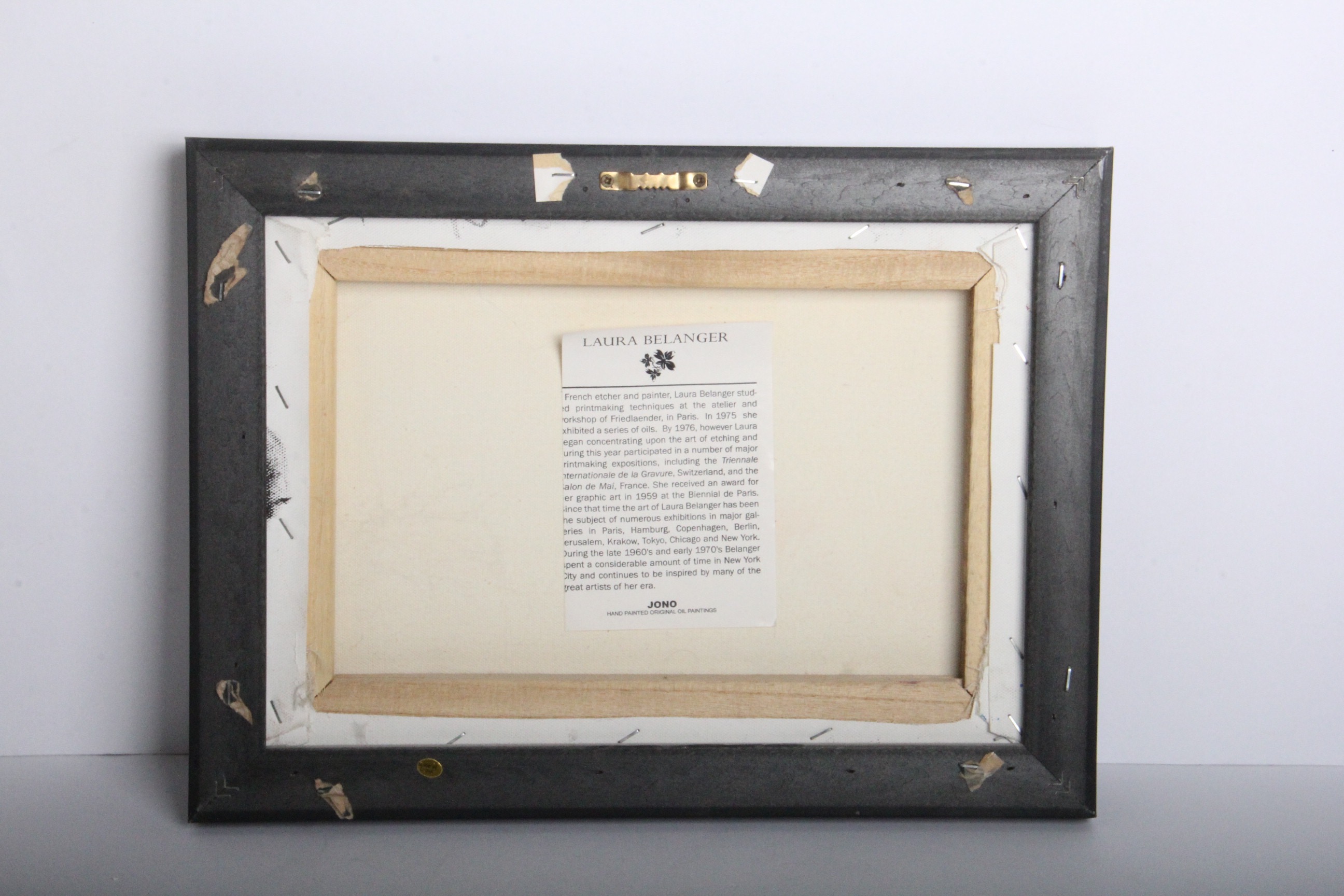 Pair of Laura Belanger French Country Theme Framed Oil Paintings on Canvas