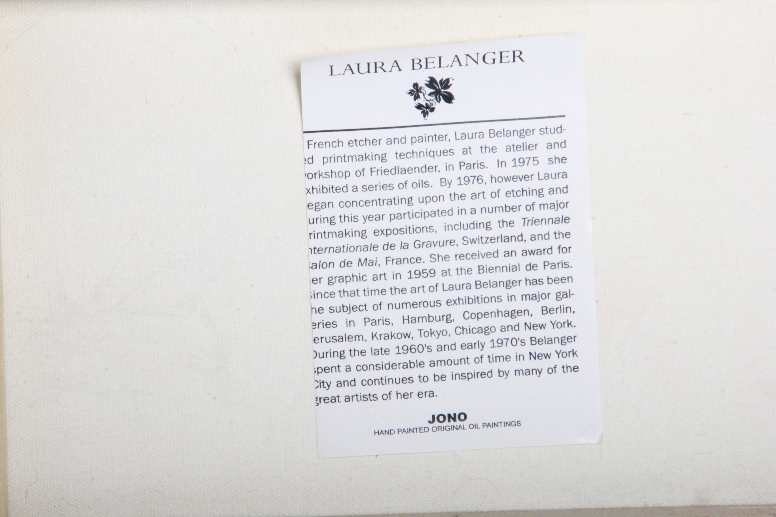 Pair of Laura Belanger French Country Theme Framed Oil Paintings on Canvas