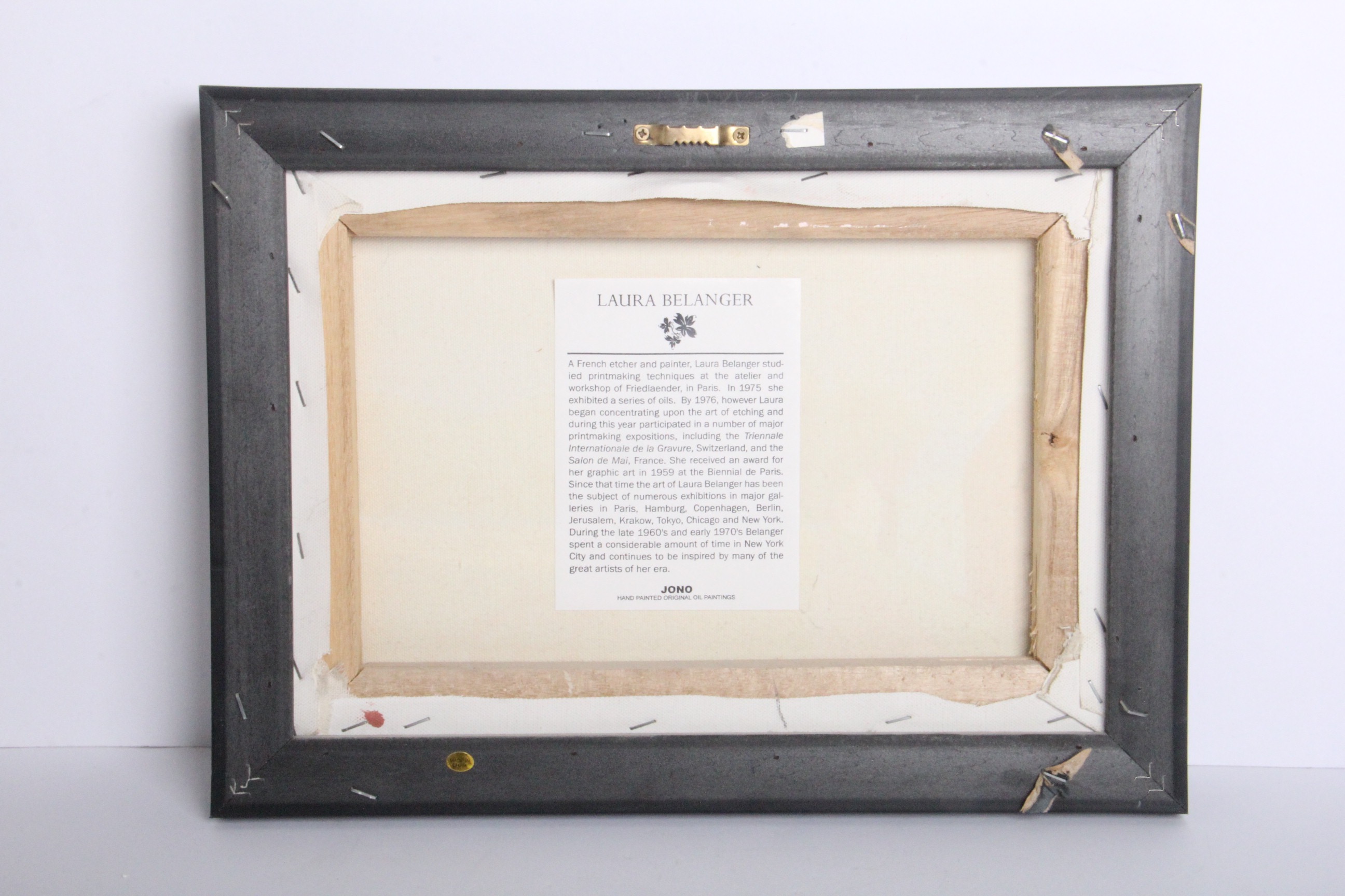 Pair of Laura Belanger French Country Theme Framed Oil Paintings on Canvas