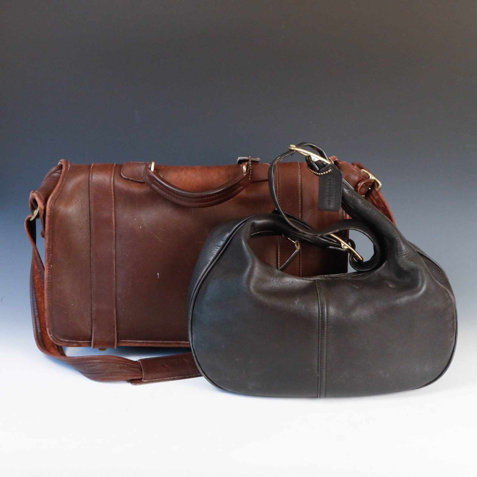 Coach Vintage Leather Messenger Bag and Purse