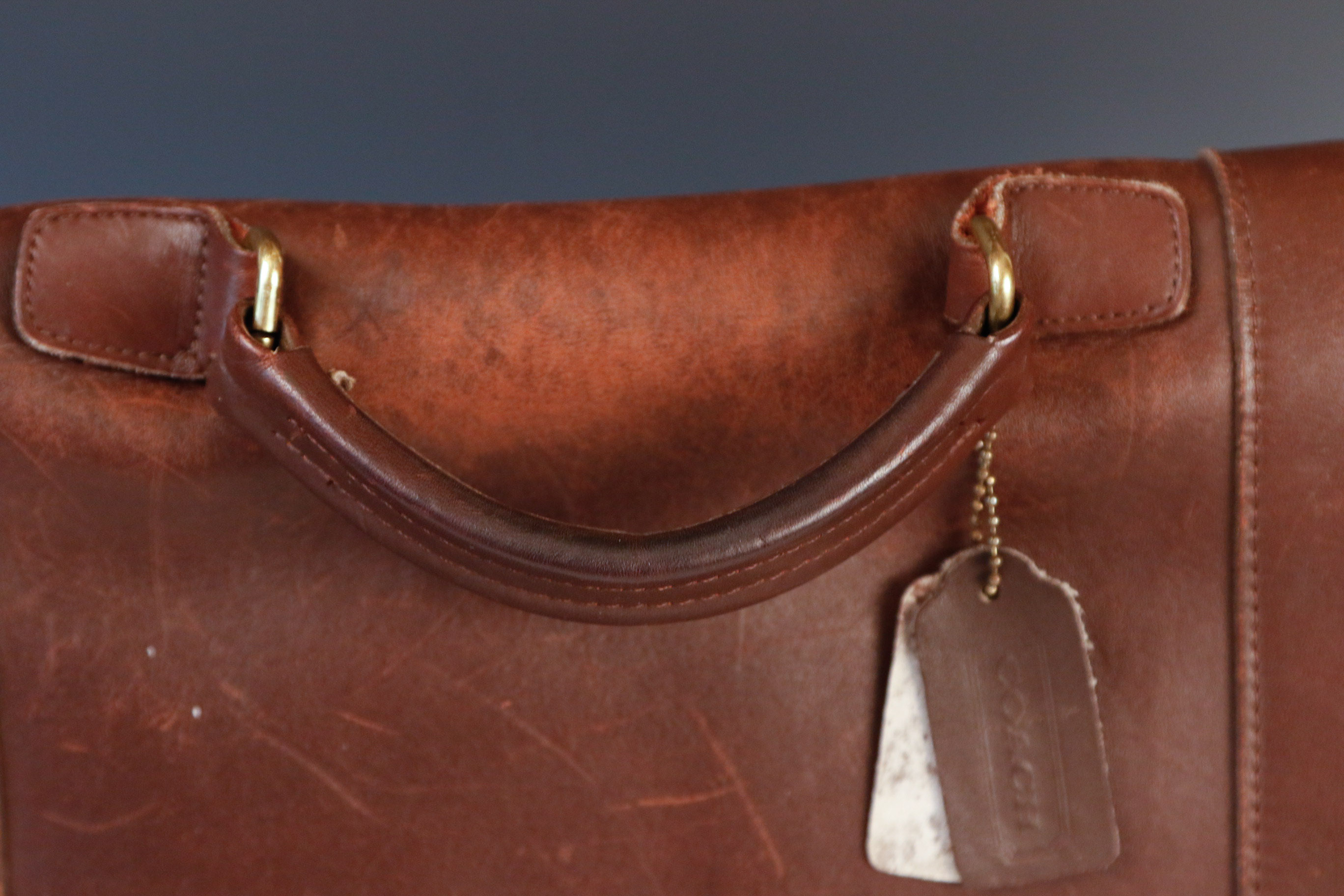 Coach Vintage Leather Messenger Bag and Purse