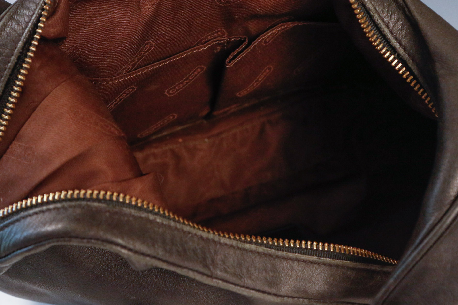 Coach Vintage Leather Messenger Bag and Purse