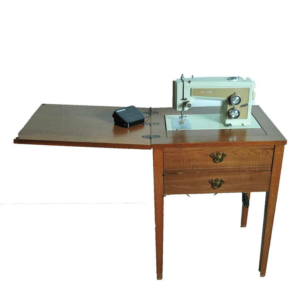 Vintage Sears Kenmore Sewing Machine Table