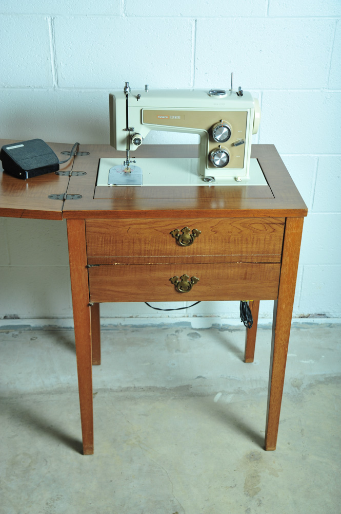 Vintage Sears Kenmore Sewing Machine Table