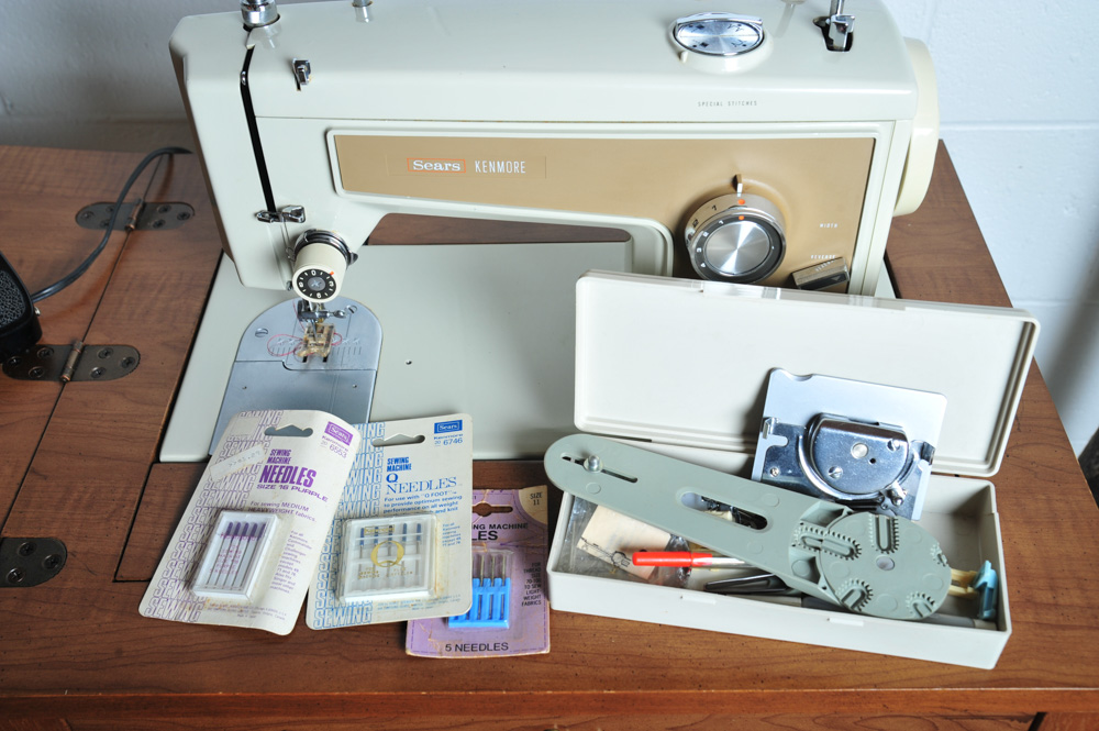 Vintage Sears Kenmore Sewing Machine Table
