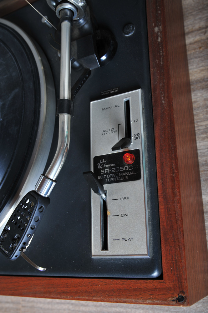 Vintage Sansui Turntable, Receiver and Accessories