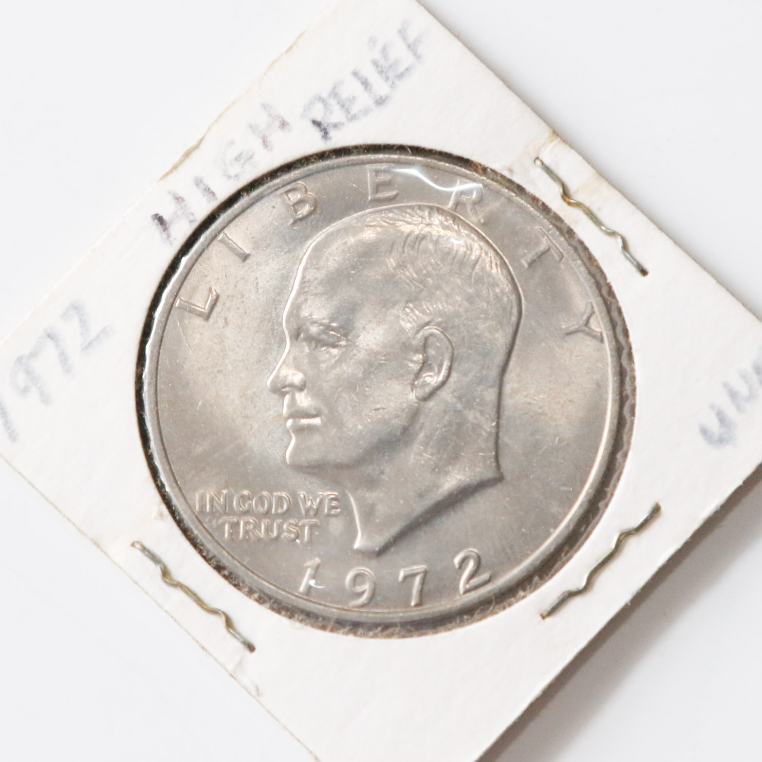 1972 High Relief Type 2 Eisenhower Silver Dollar