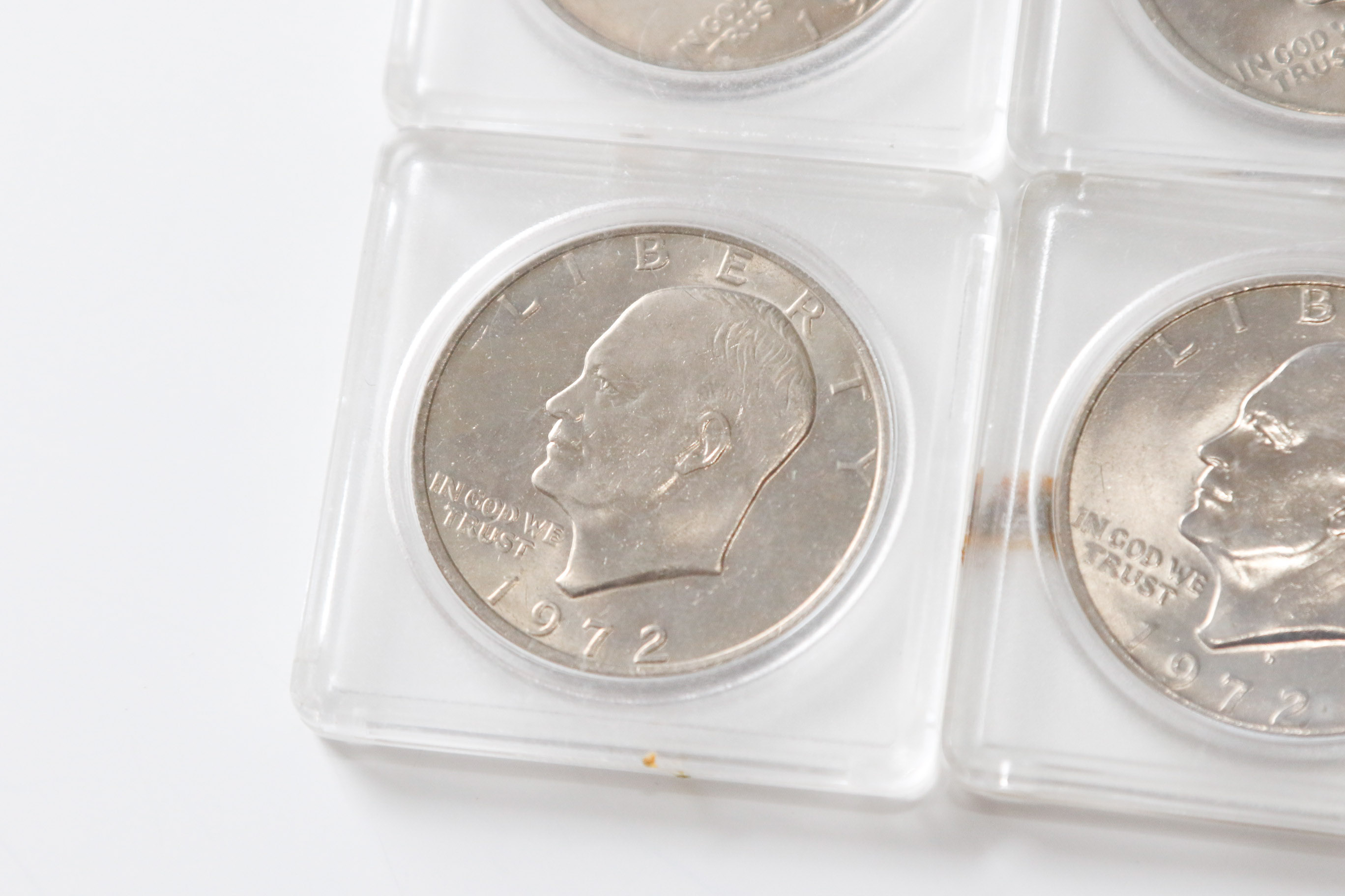 Four 1972 Eisenhower Dollars