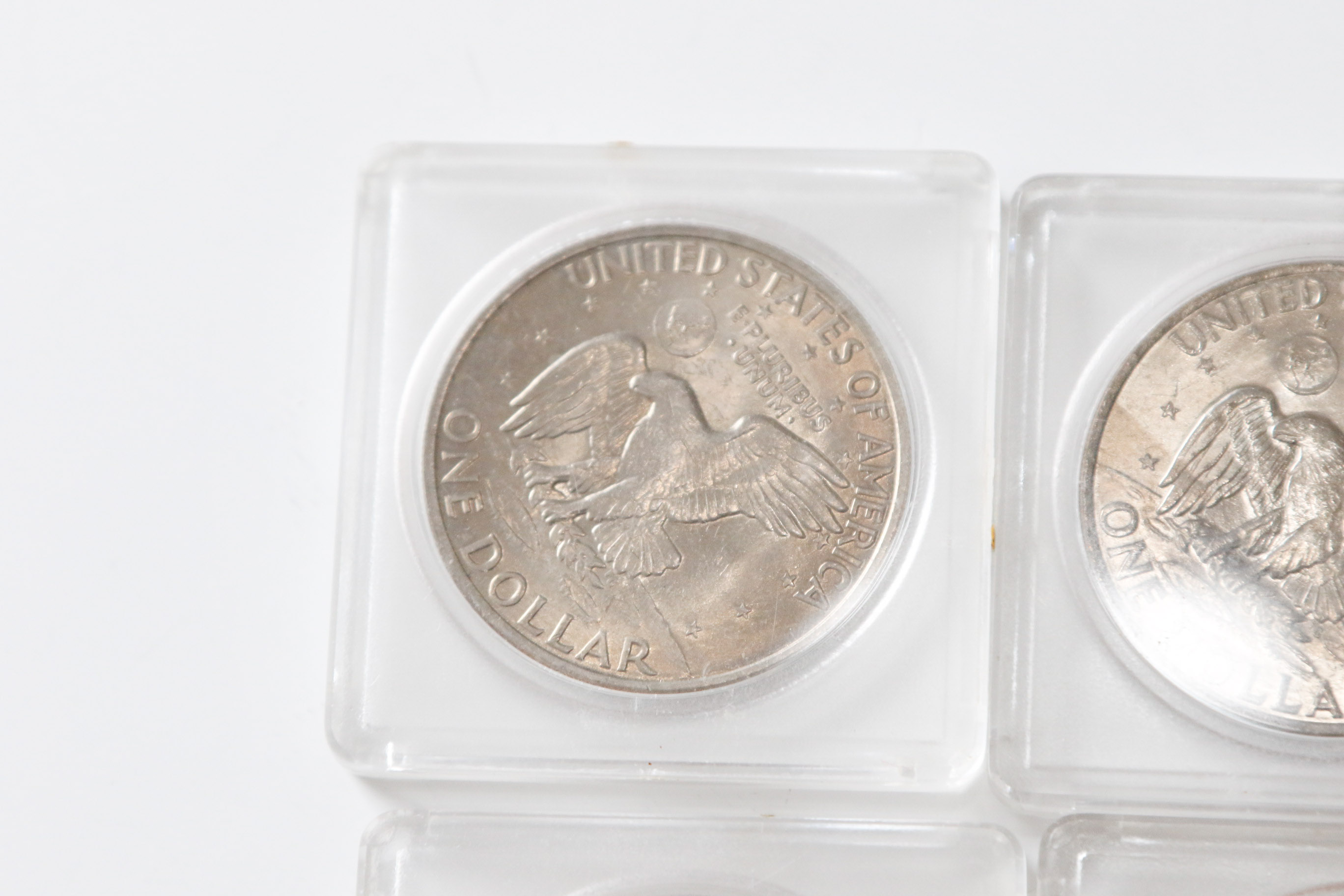 Four 1972 Eisenhower Dollars