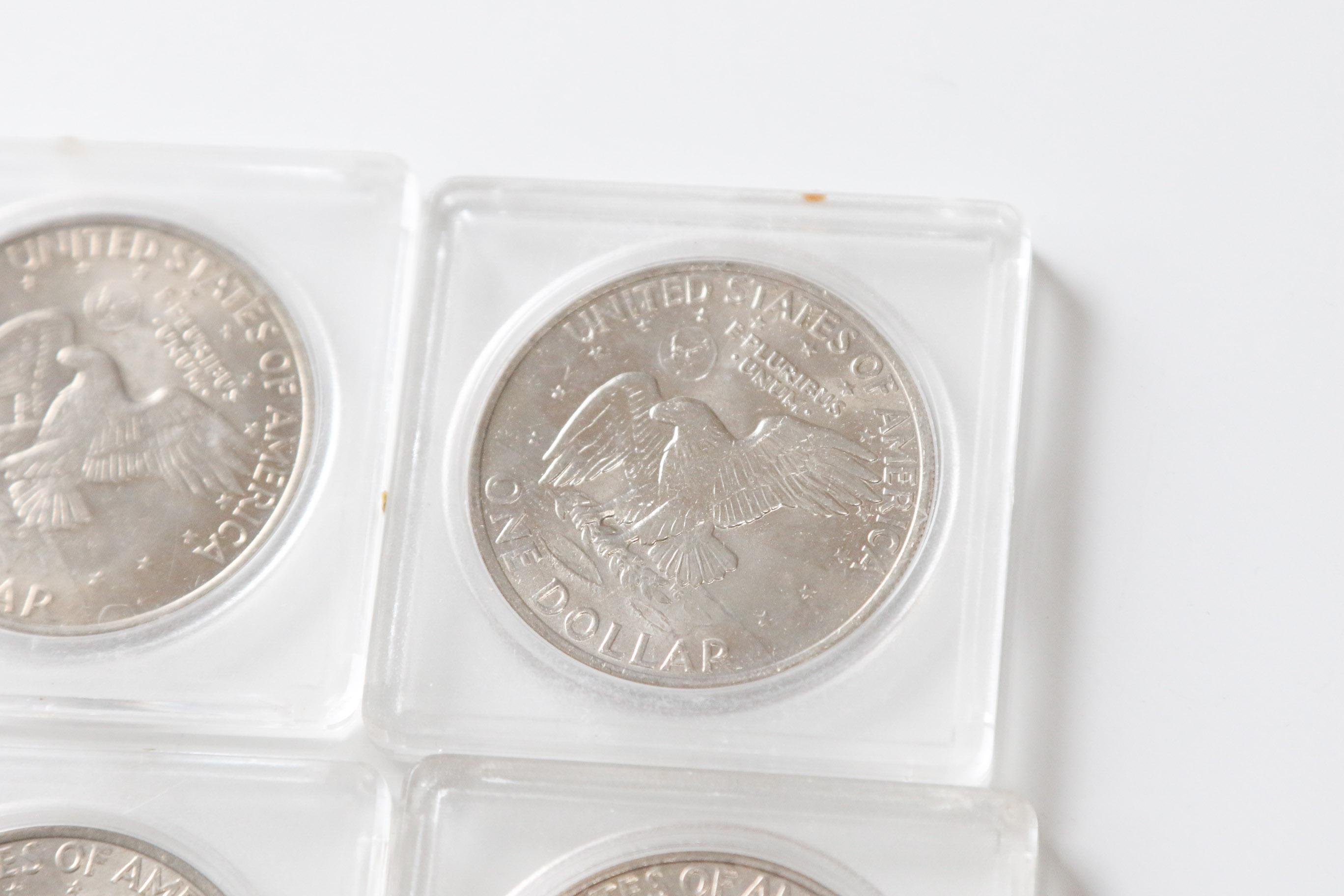 Four 1972 Eisenhower Dollars