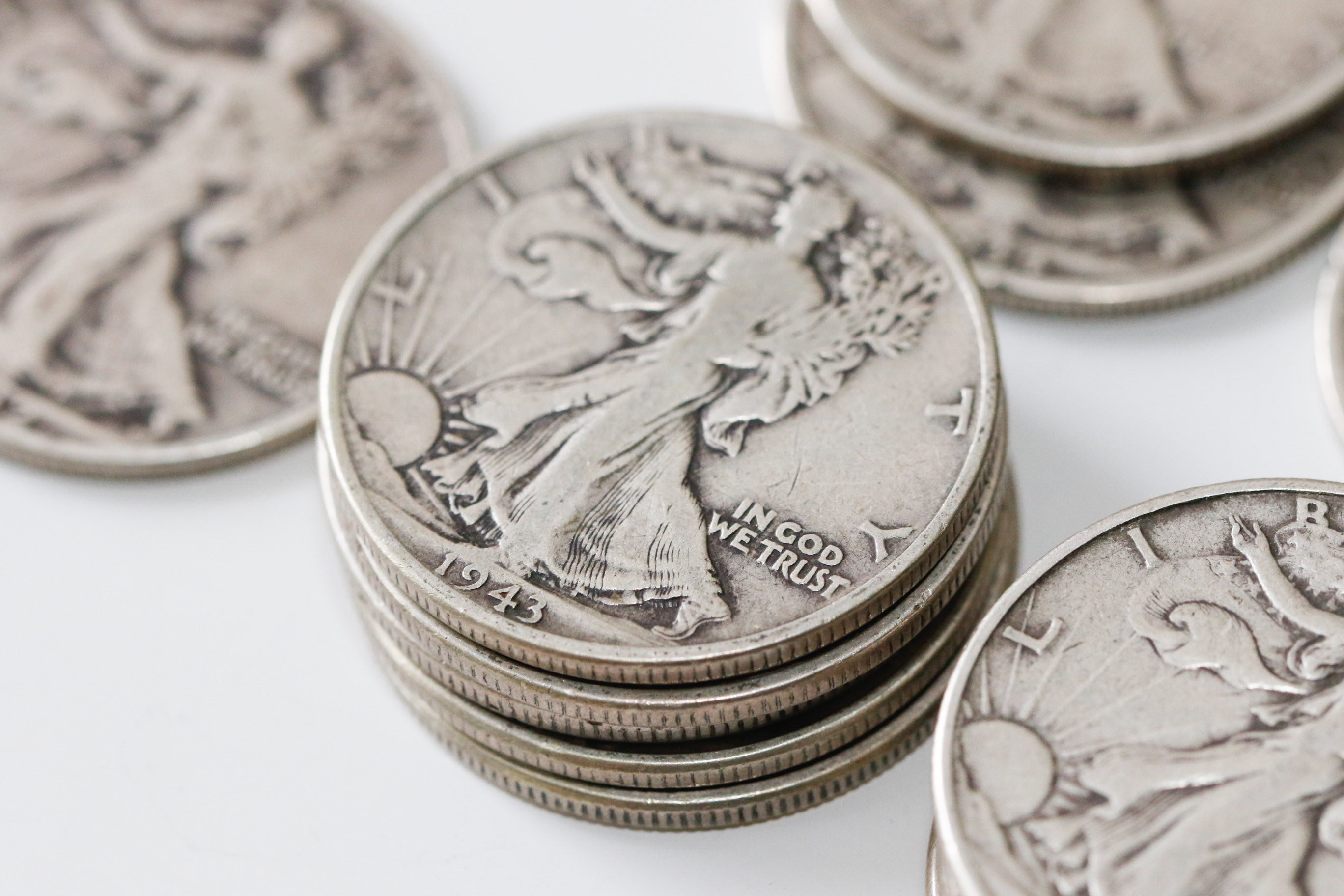 Twenty-Two Walking Liberty Silver Half Dollar Coins