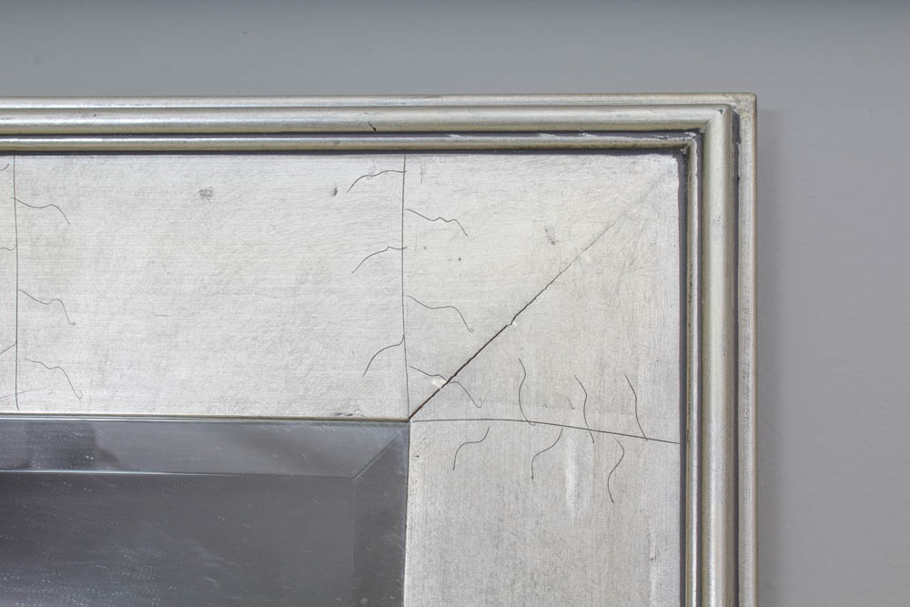 Two Pottery Barn Silver Tone Mirrors