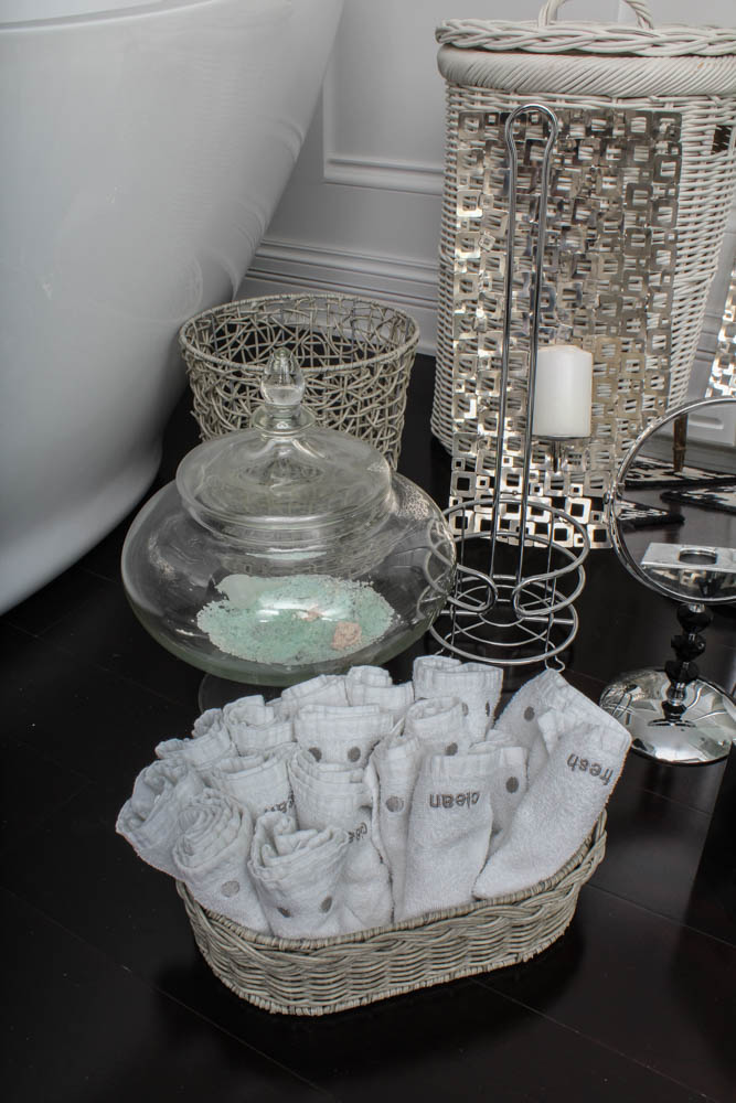 Chrome and White Bathroom Decor