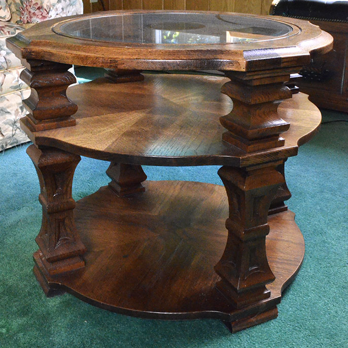 Multi-Tiered Glass Top Side Table