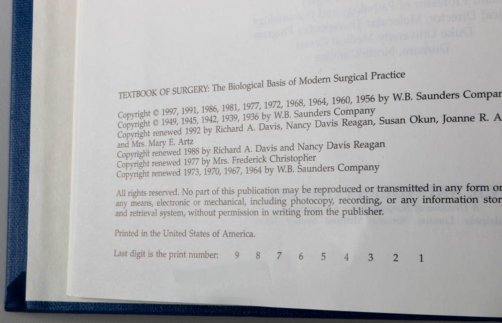 Copy of "The Biological Basis of Modern Surgical Practice"