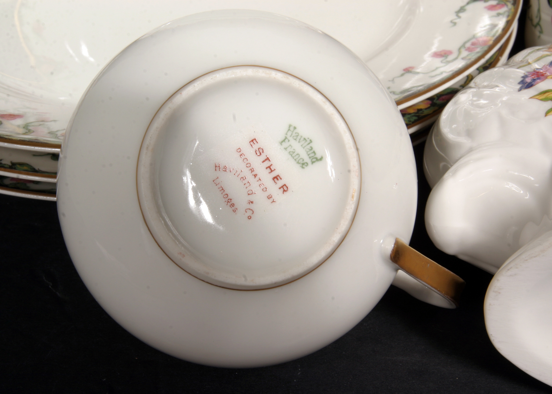 Haviland & Co. France "Esther" Set and Aynsley Vase