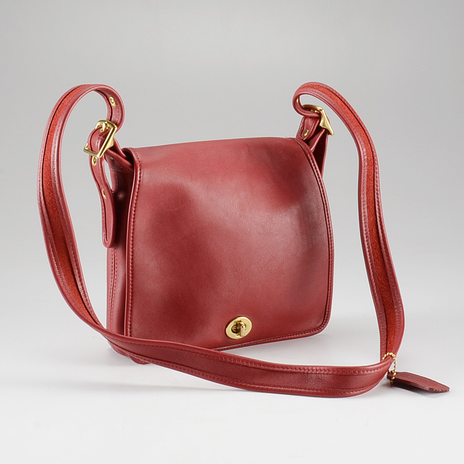 Coach Classic Red Leather Crossbody