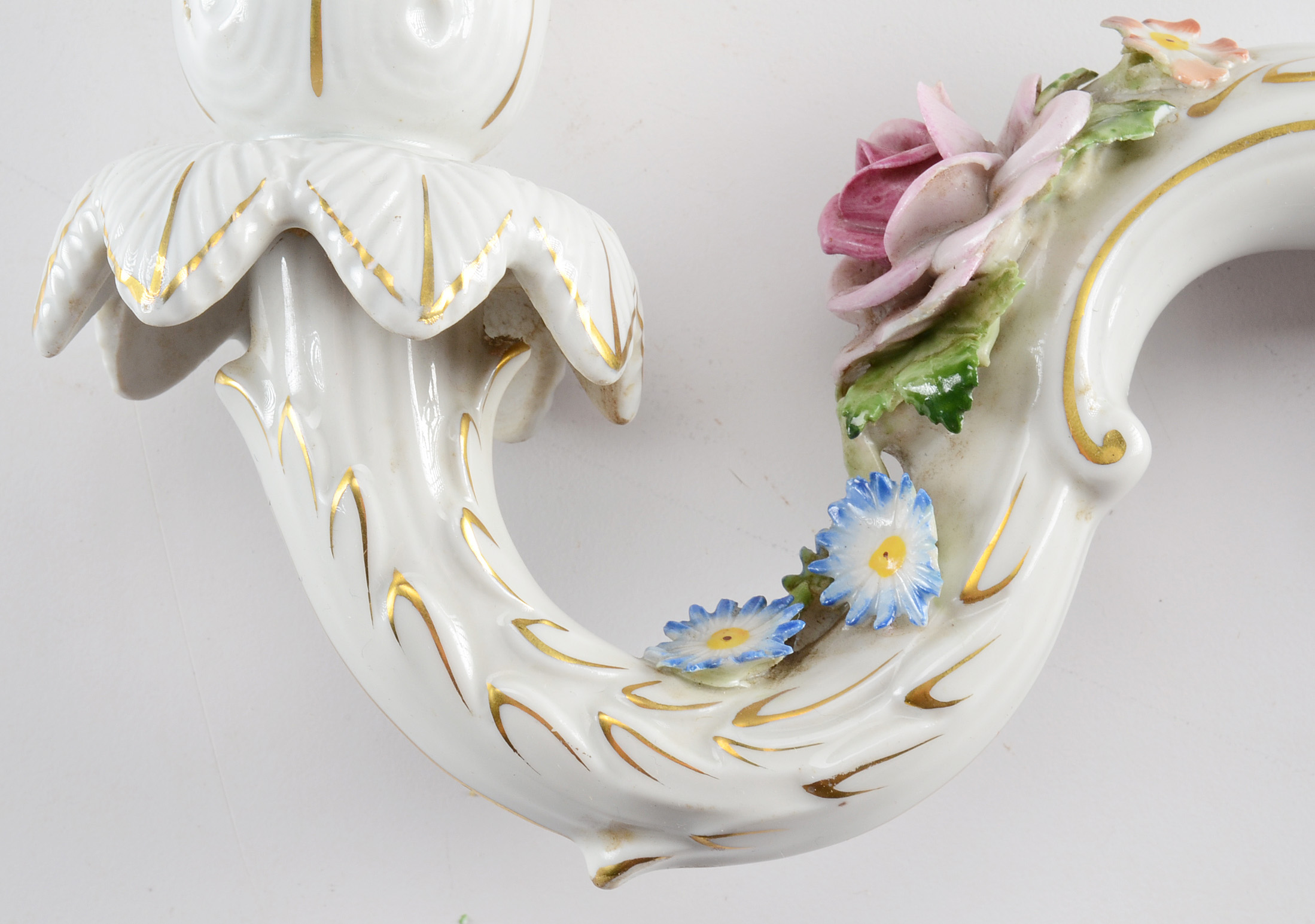 Pair of Porcelain Electric Wall Sconces