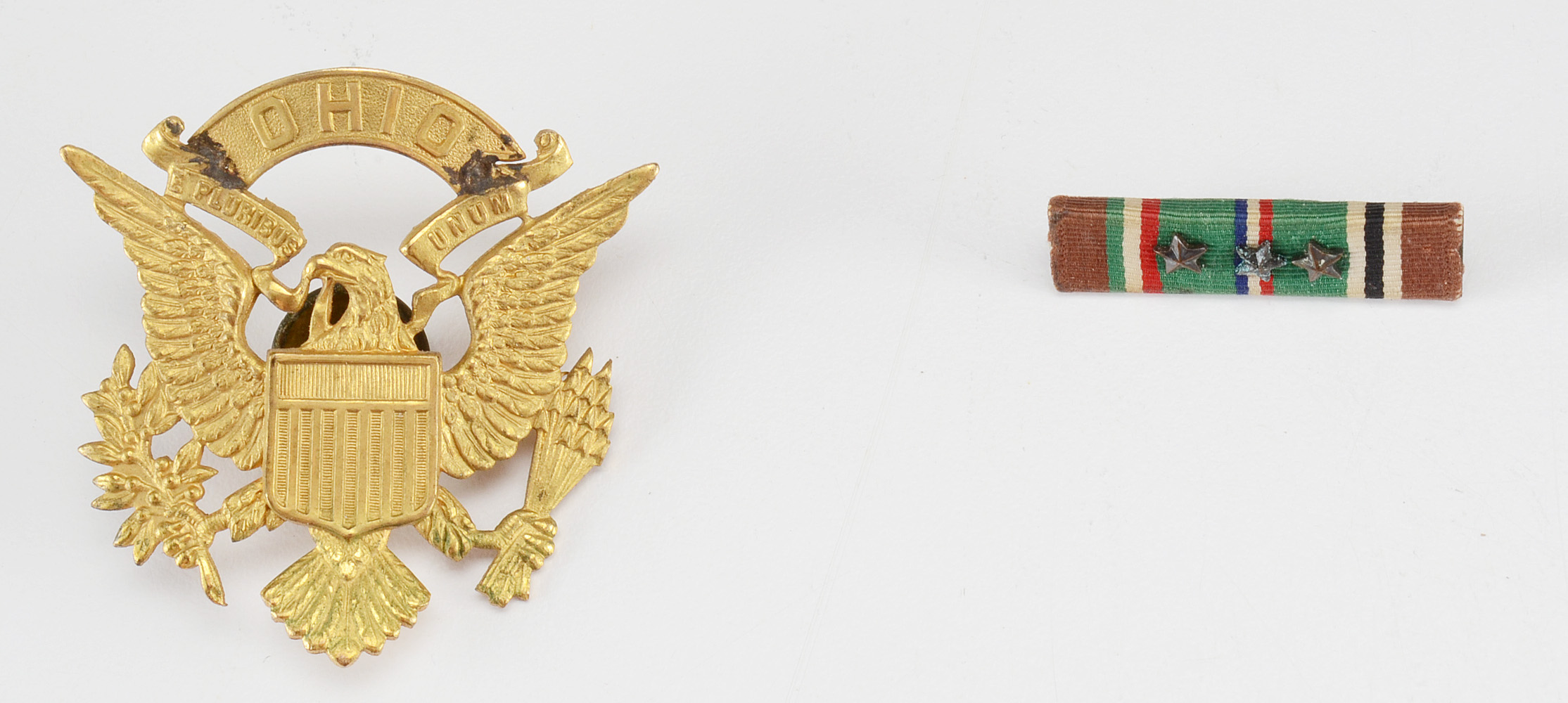 Collection of WWII American Military Pins and Badges