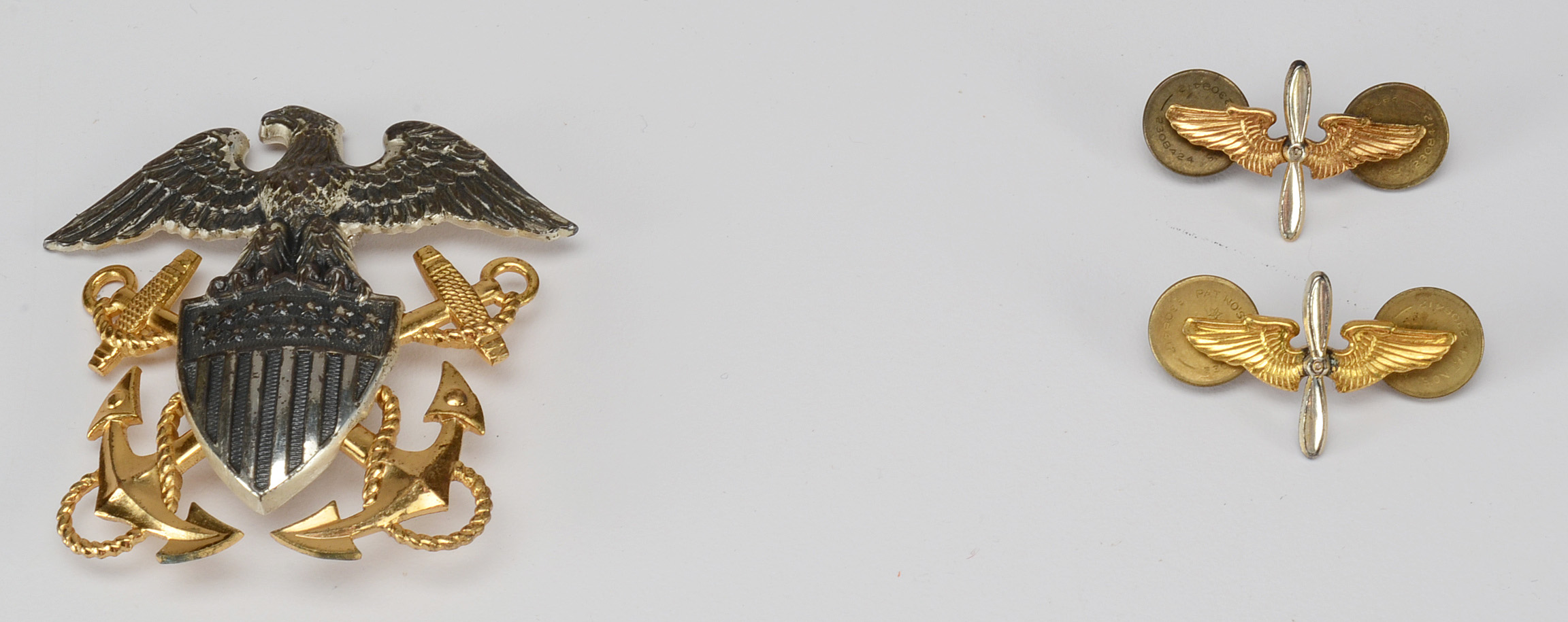 Collection of WWII American Military Pins and Badges