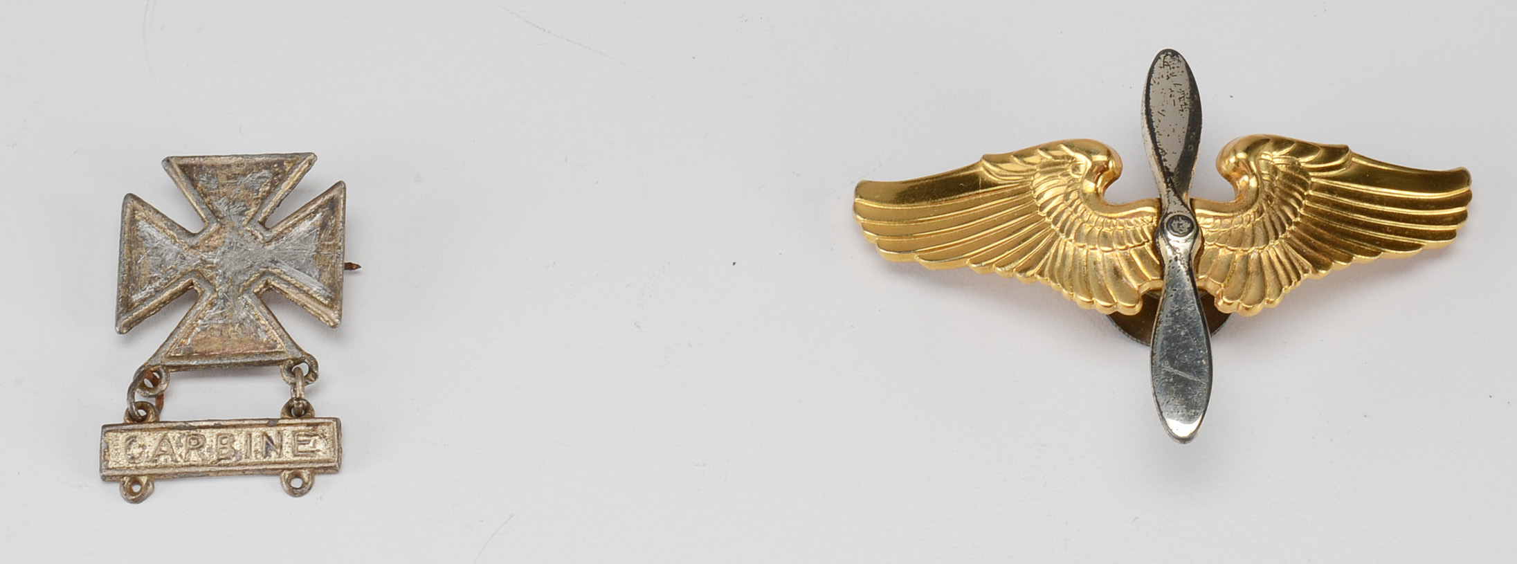 Collection of WWII American Military Pins and Badges