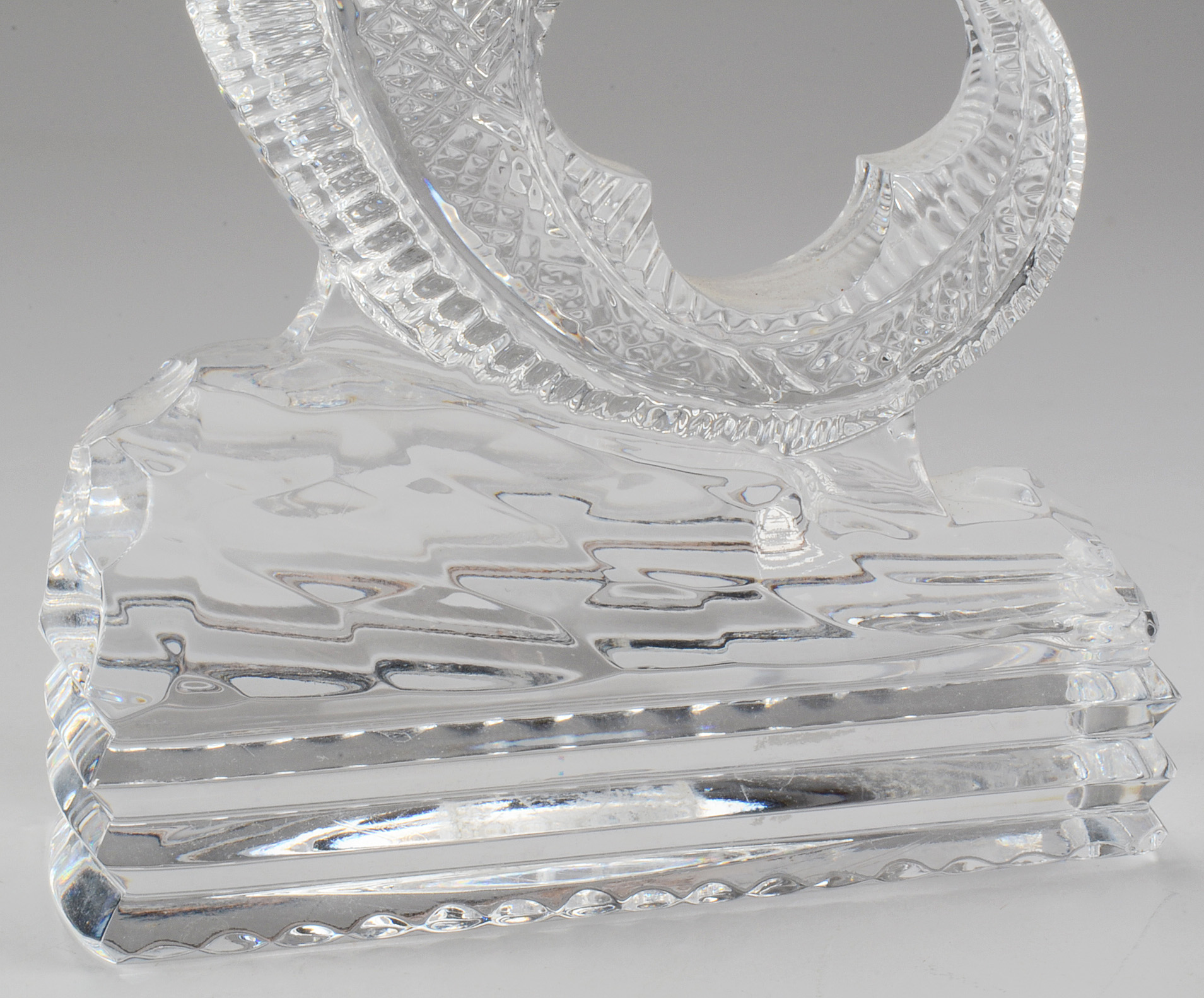 Pair of Waterford Crystal Seahorse Bookends