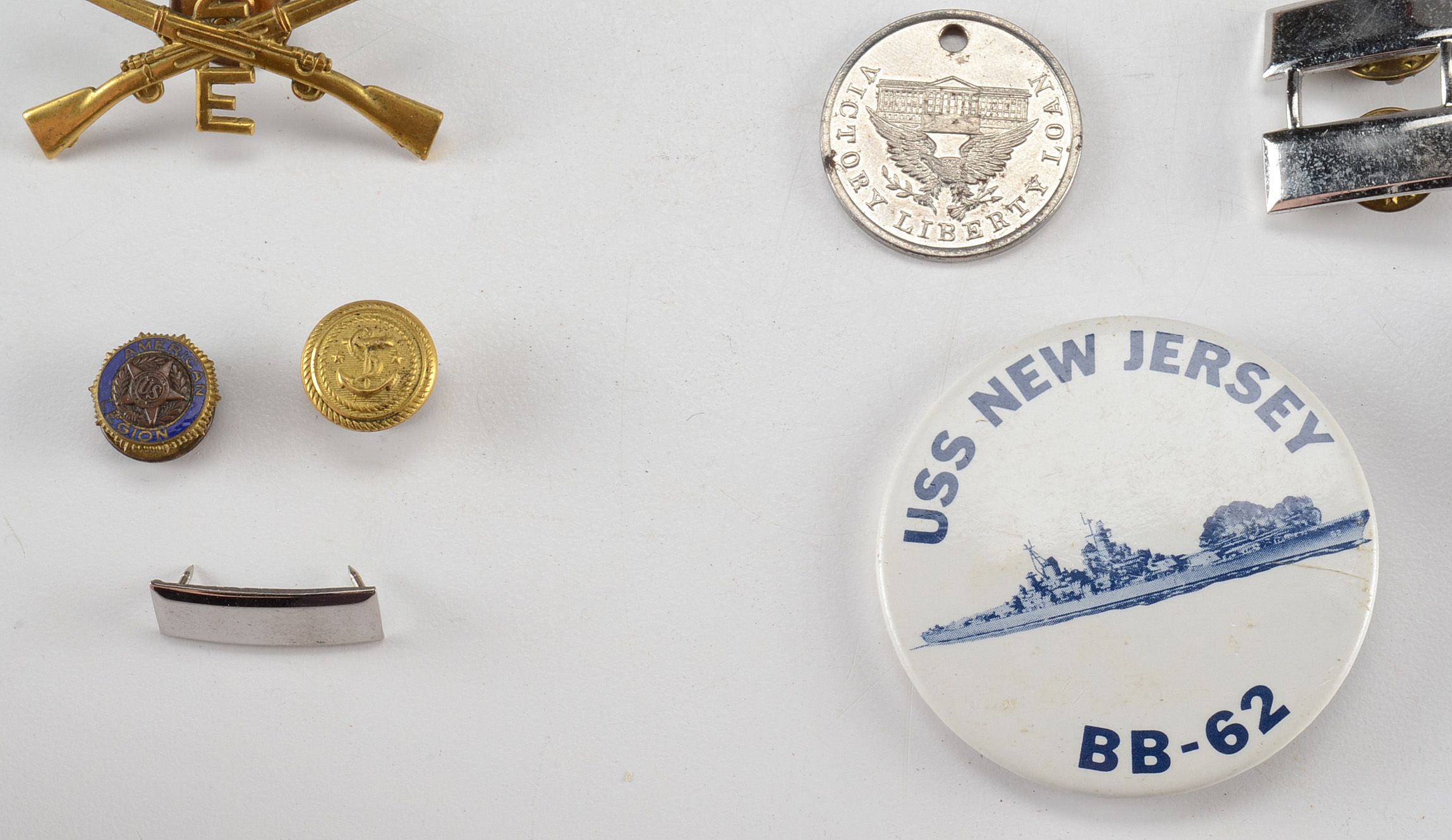 Collection of WWII American Military Badges, Pins, and Patches