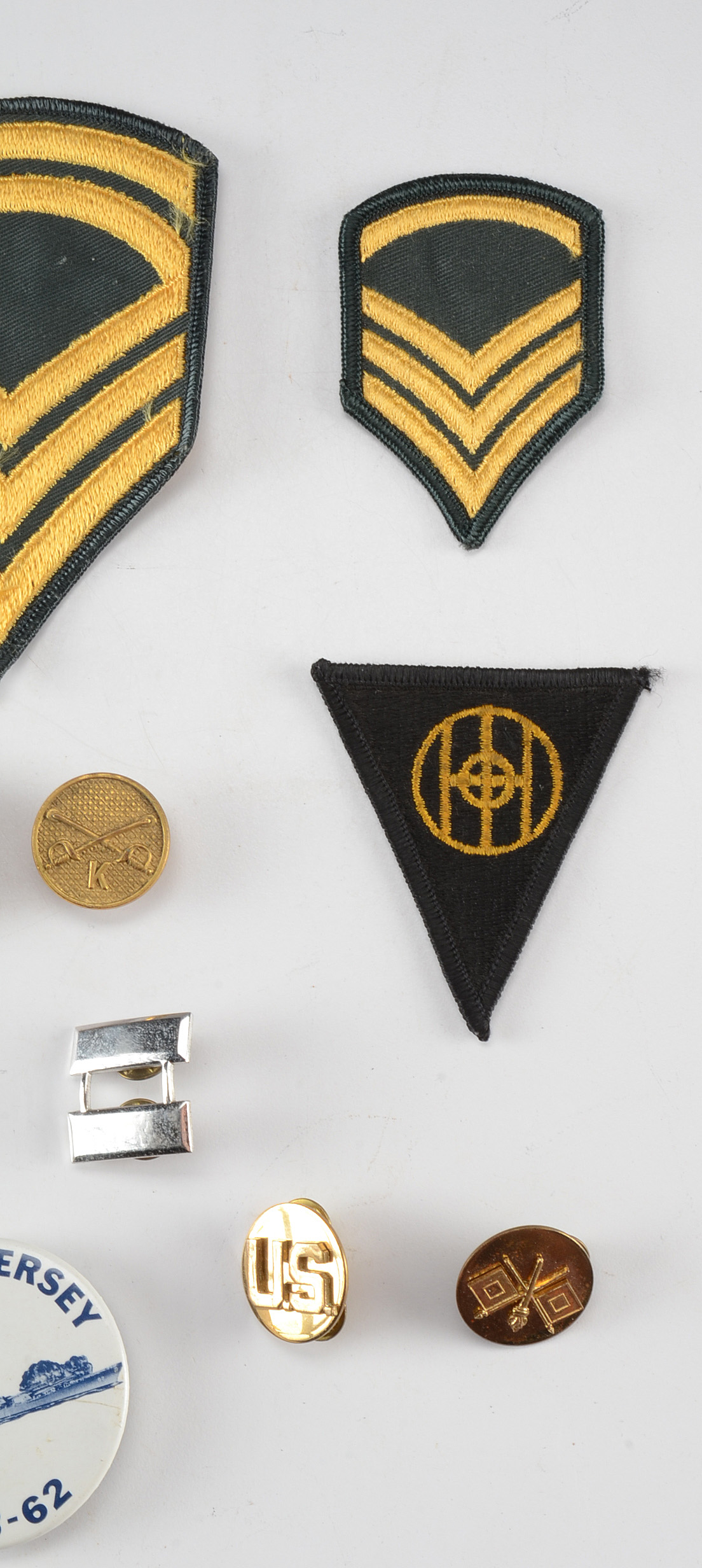 Collection of WWII American Military Badges, Pins, and Patches