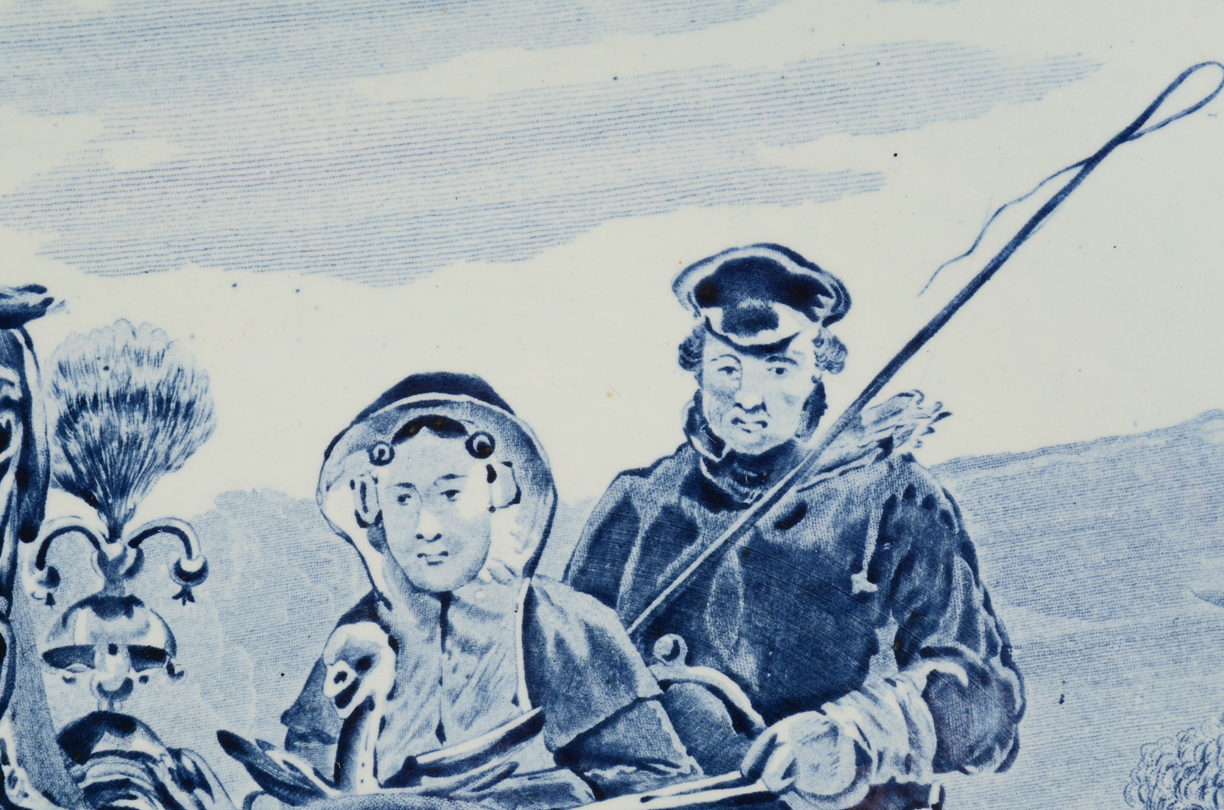 Vintage Boch Royal Sphinx Delfts Porcelain Charger