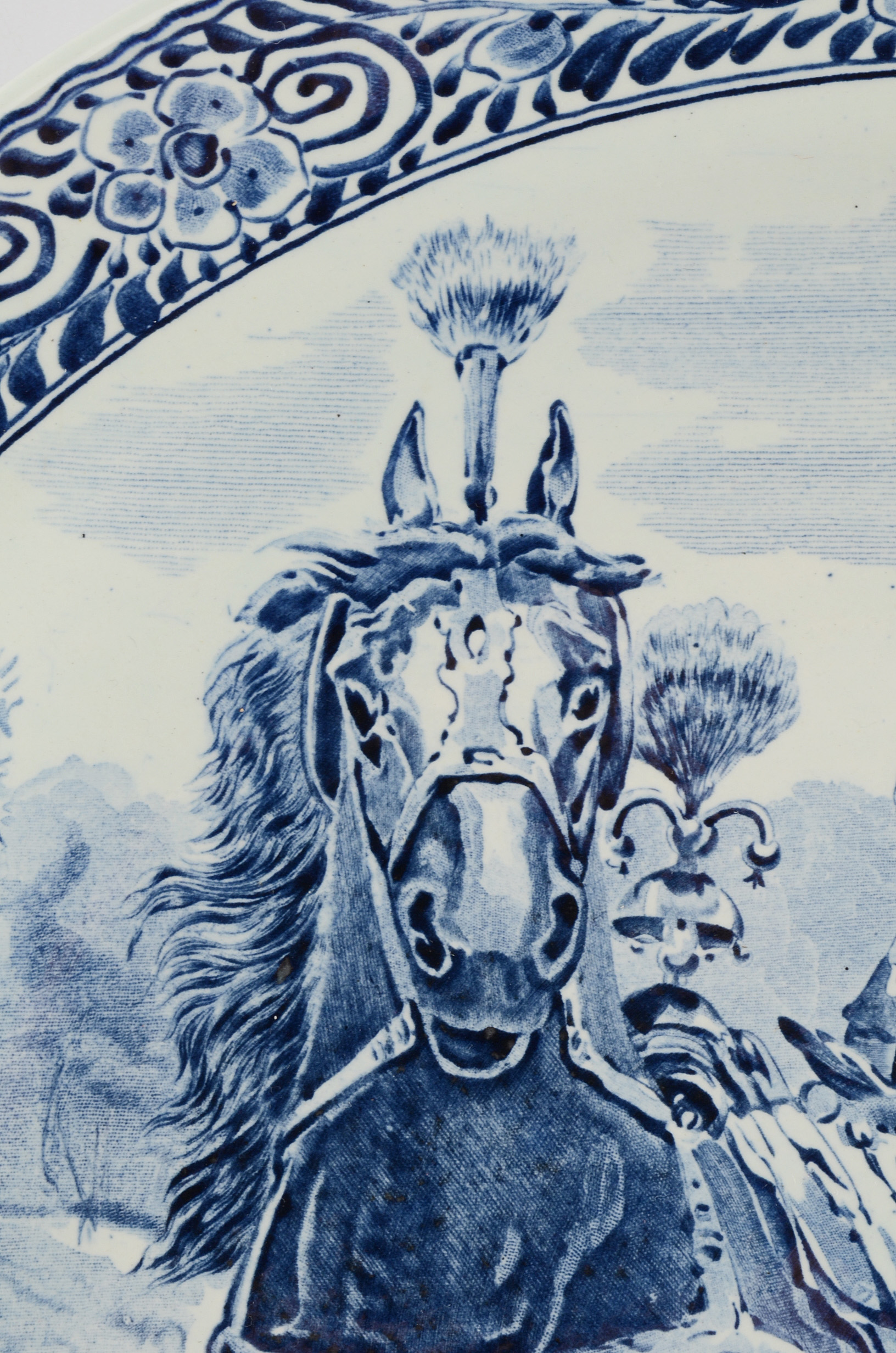 Vintage Boch Royal Sphinx Delfts Porcelain Charger