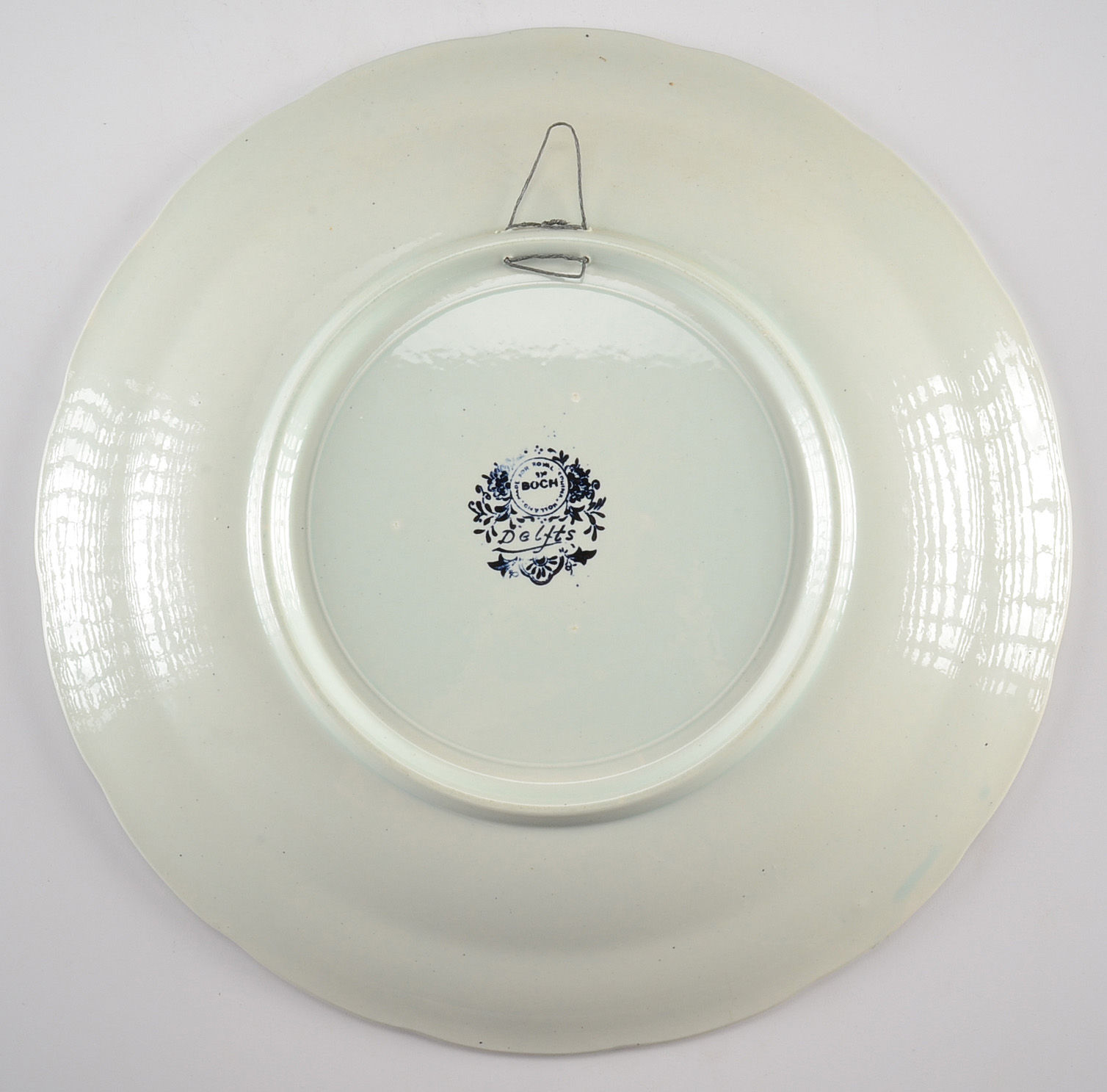 Vintage Boch Royal Sphinx Delfts Porcelain Charger