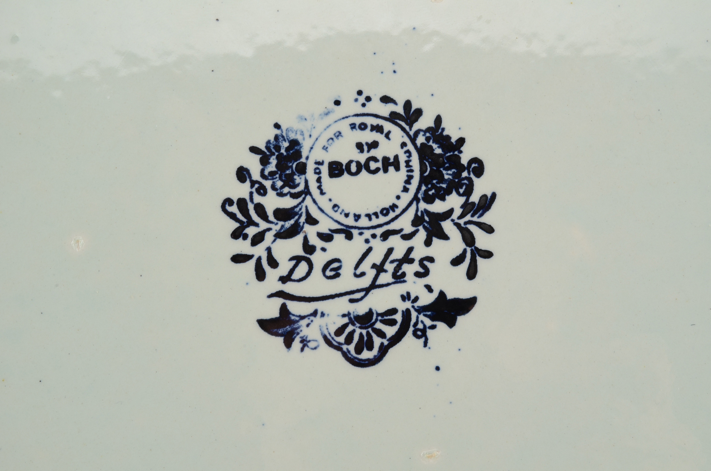 Vintage Boch Royal Sphinx Delfts Porcelain Charger