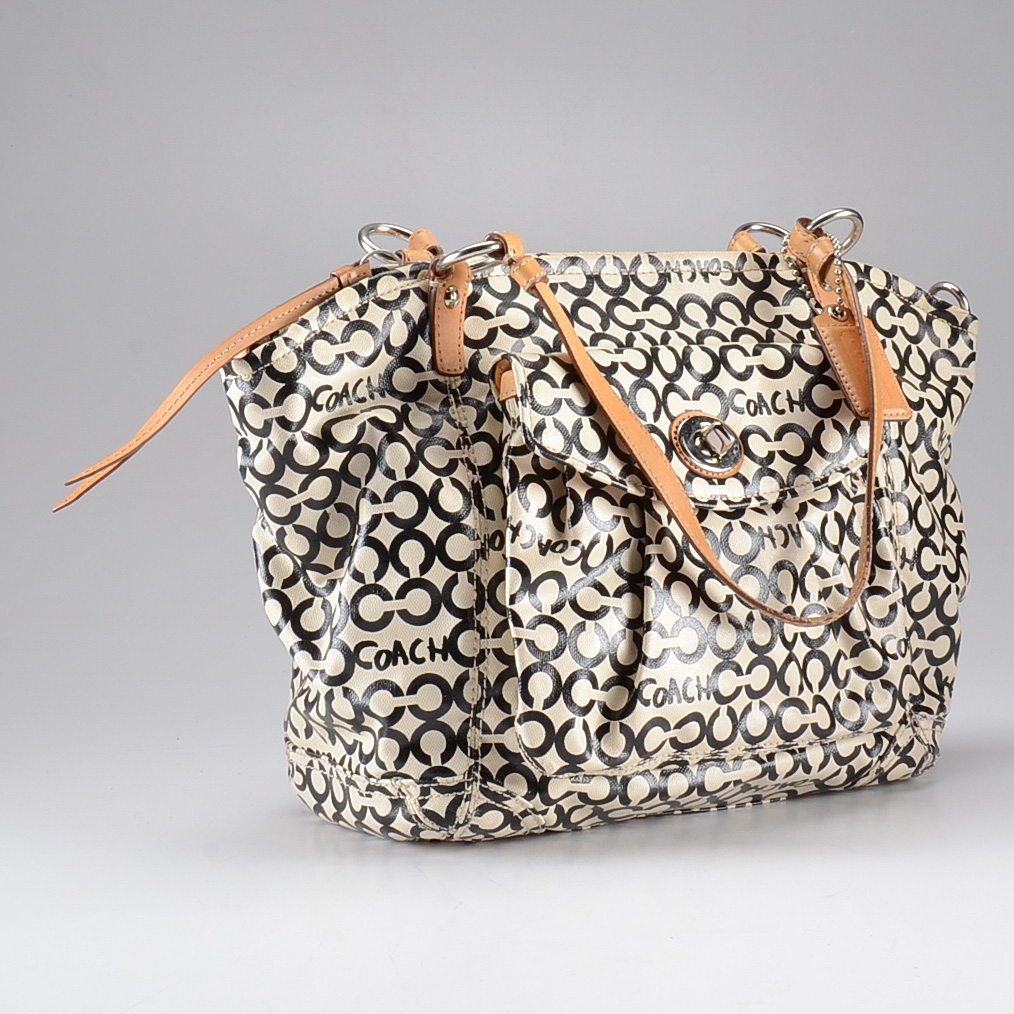 Coach Op Art Leah Tote