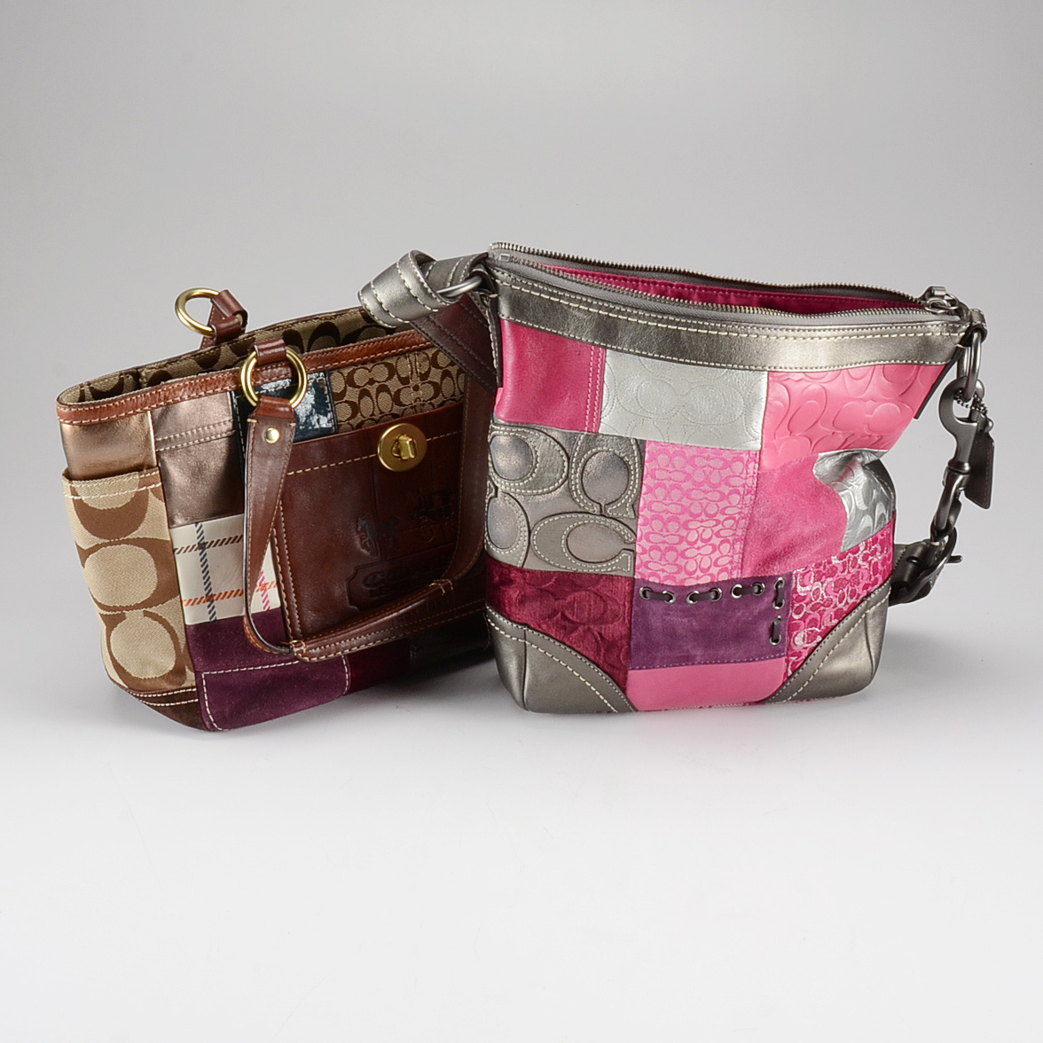 Two Coach Patchwork Handbags