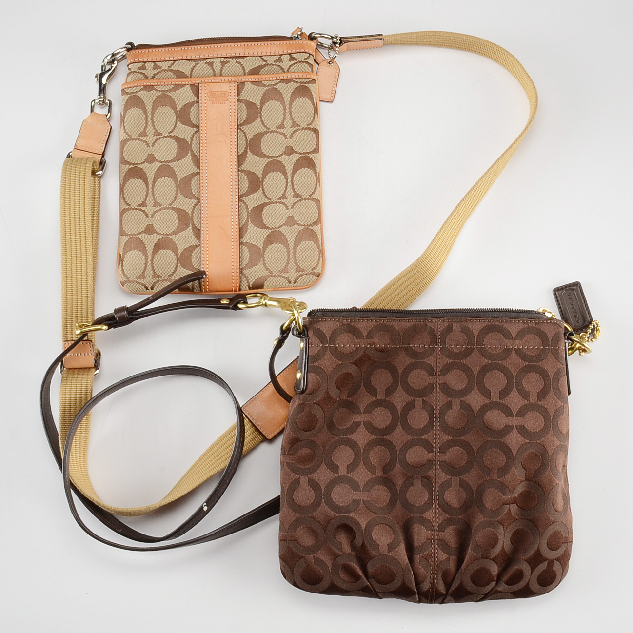 Three Coach Signature Handbags