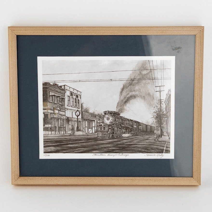 Terrance Maley Signed Limited Edition Print 'Steam Train Through LaGrange'