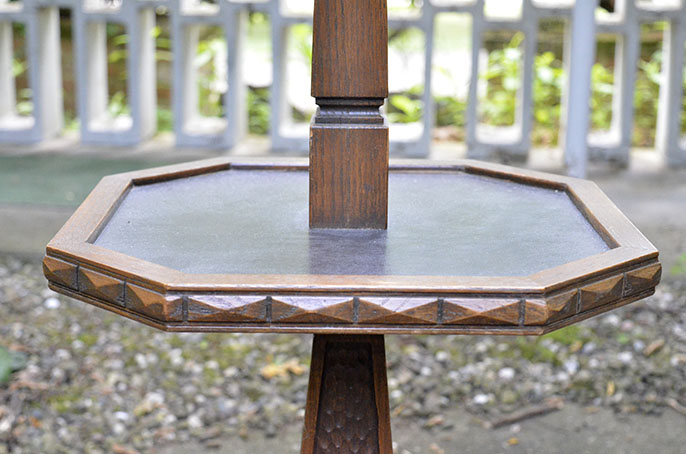 Wood and Leather Floor Lamp