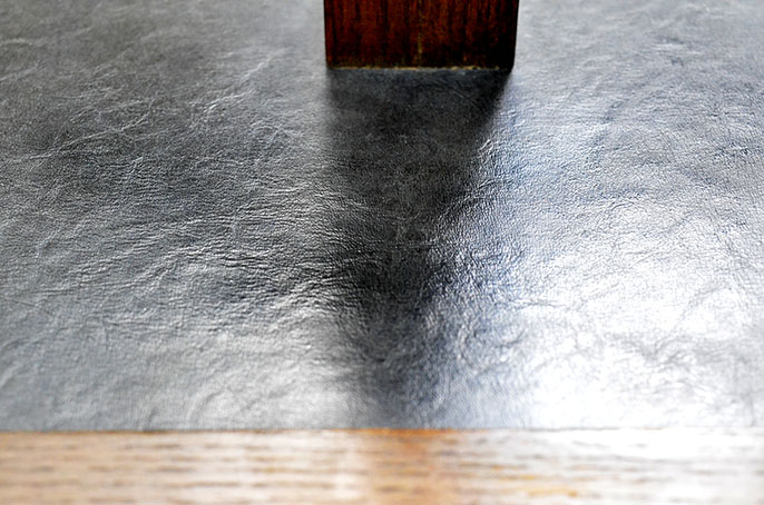 Wood and Leather Floor Lamp